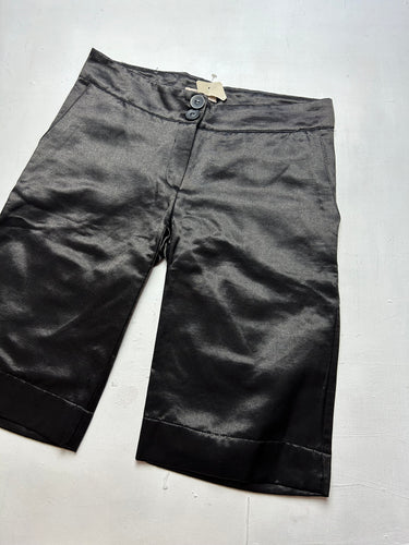 Black low rise mid silk office short (XS/S)