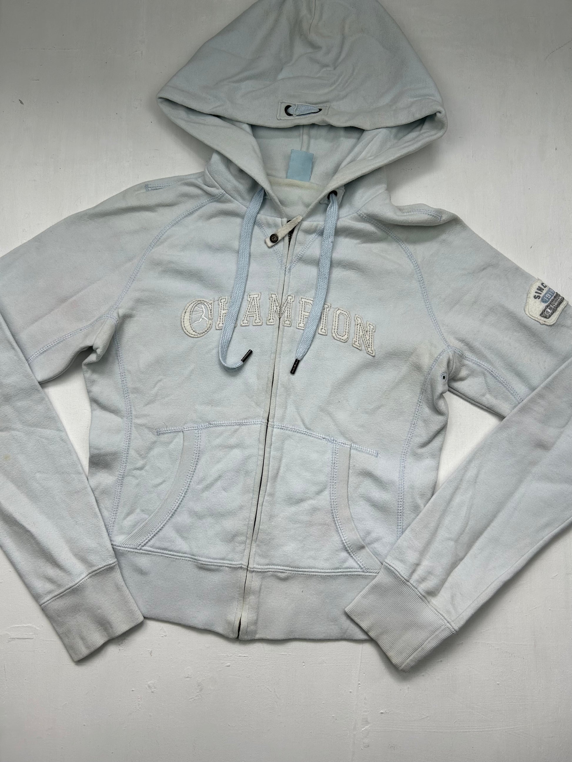 Baby blue logo hoodie (S)