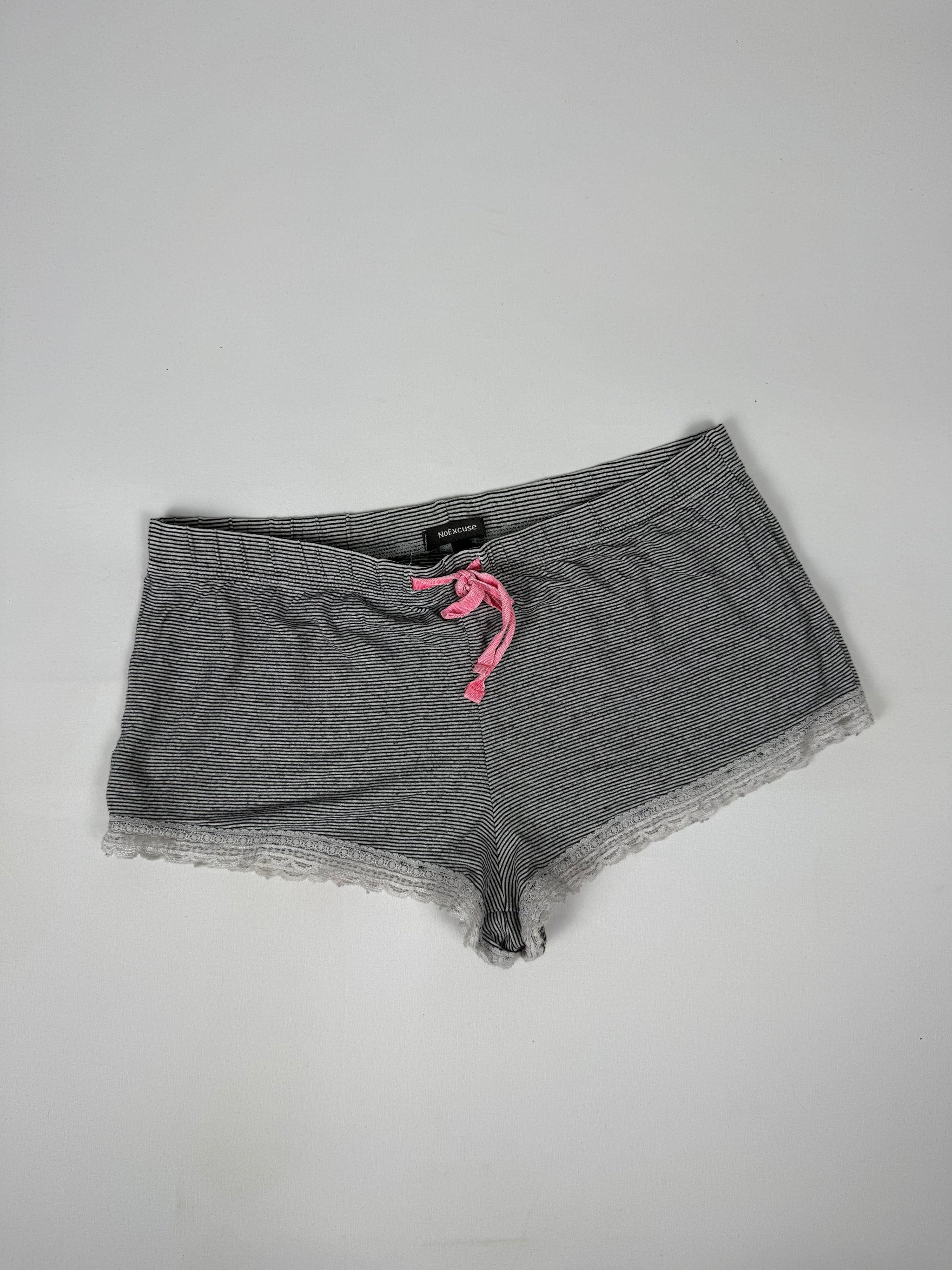 Grey striped low rise mini short (S)