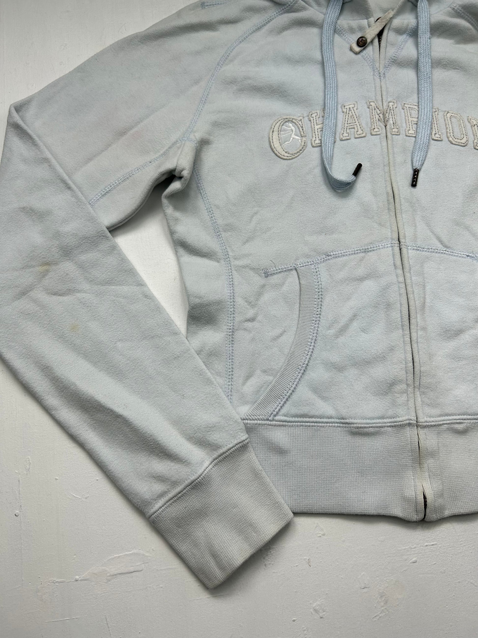 Baby blue logo hoodie (S)