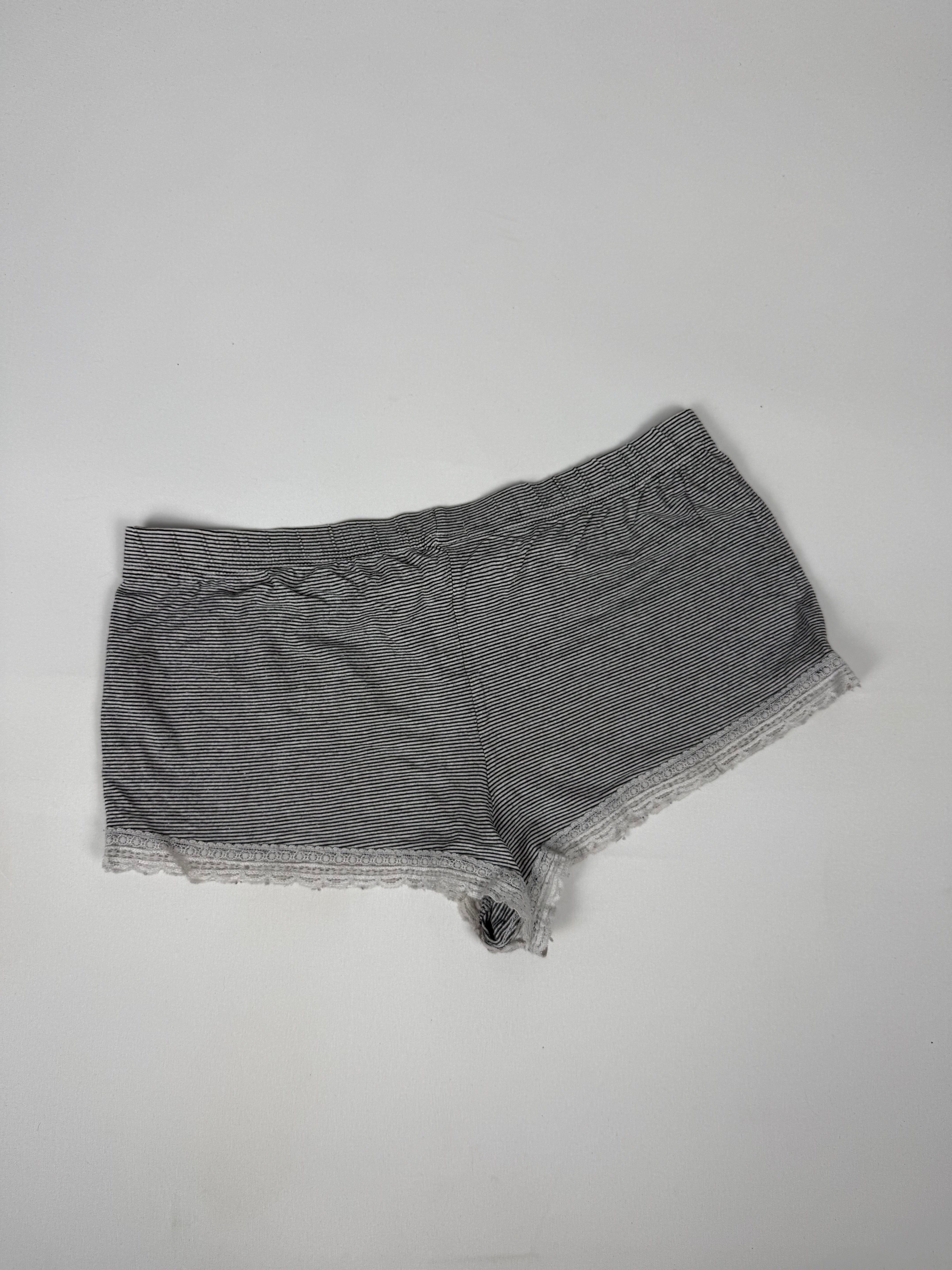 Grey striped low rise mini short (S)