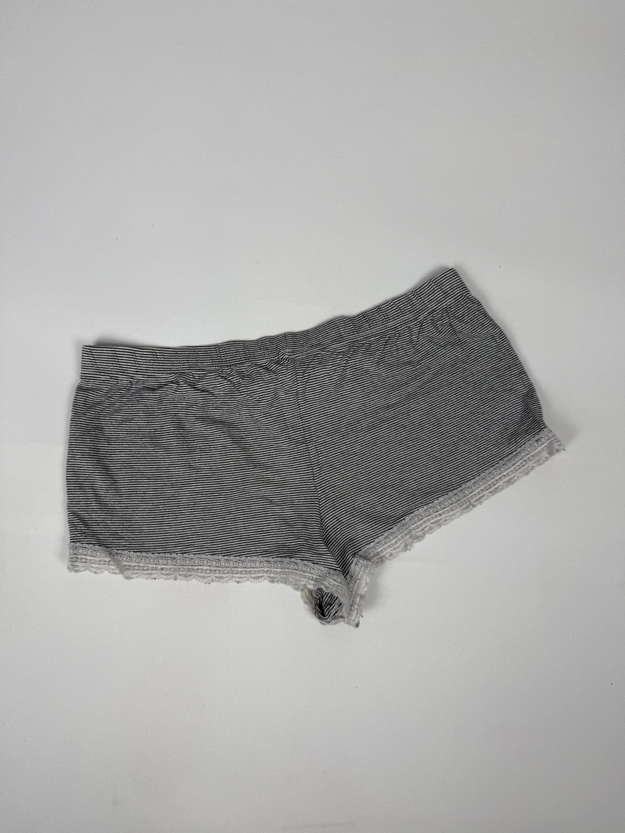 Grey striped low rise mini short (S)