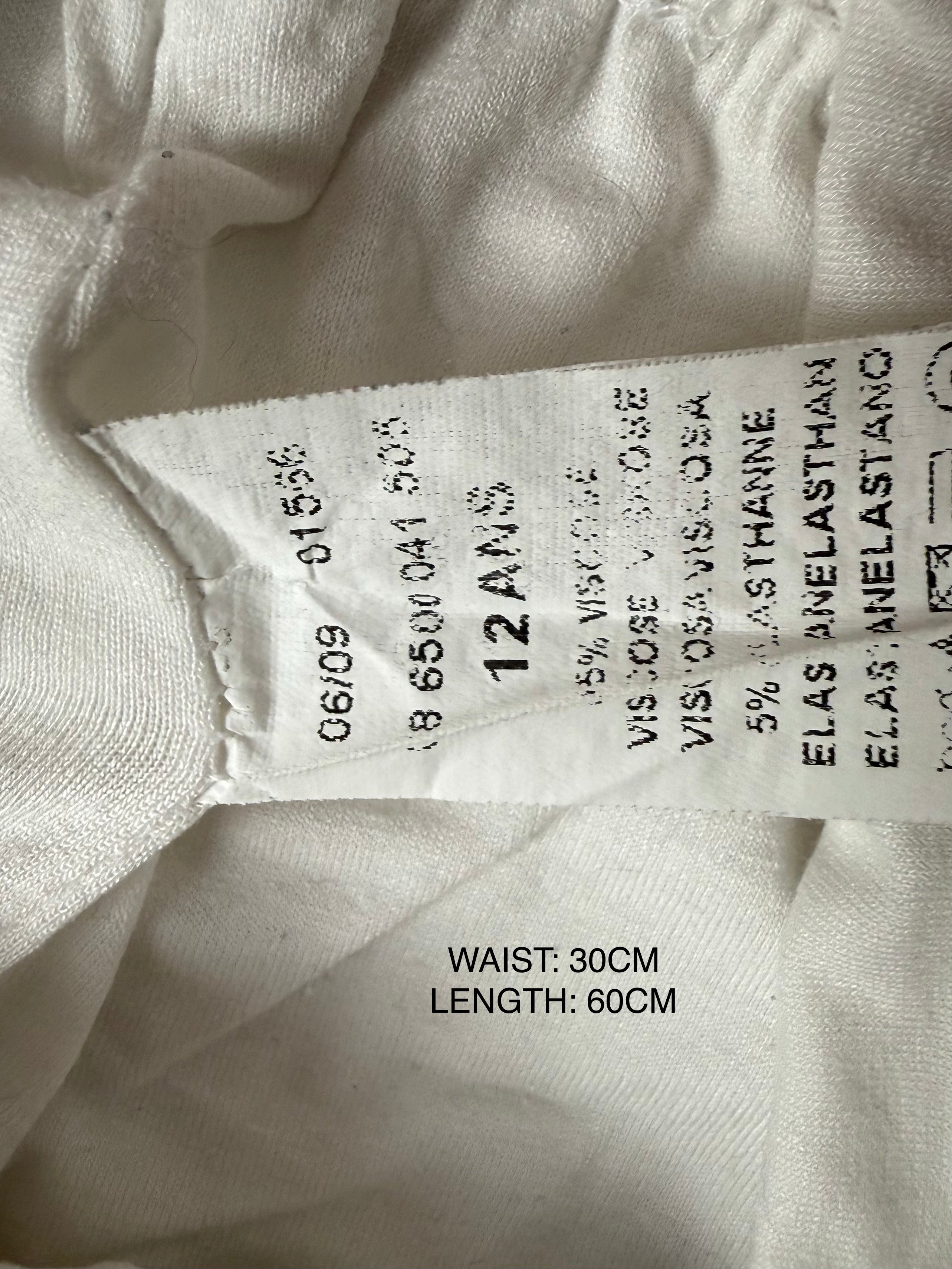 White sirwal joggers capri pants (XS)