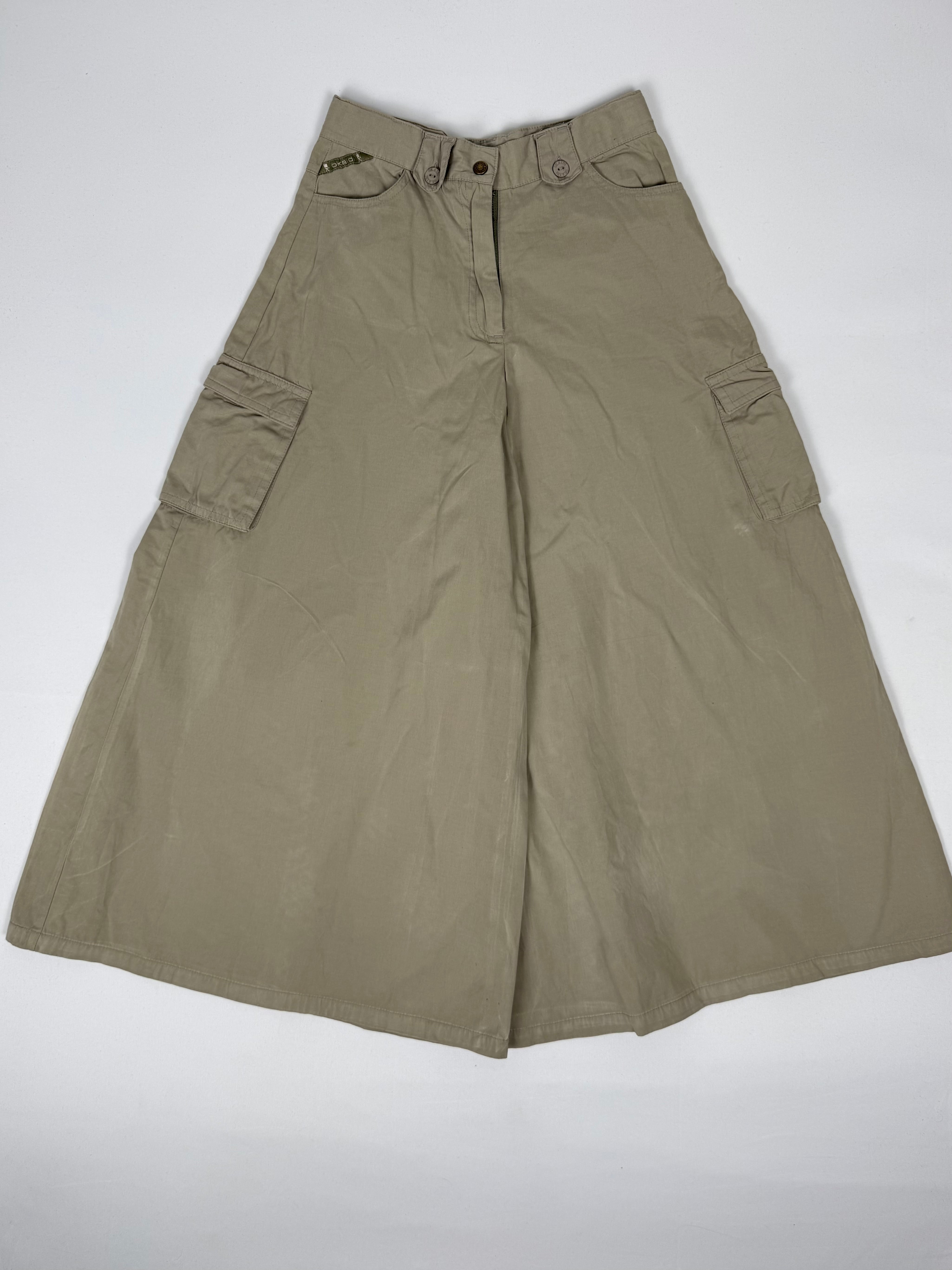 Khaki baggy capri pants (XXS)