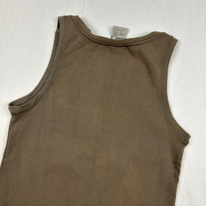 Khaki swoosh logo tank top (M)
