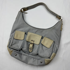 Baby blue pockets medium shoulder bag (31x23cm)