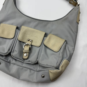 Baby blue pockets medium shoulder bag (31x23cm)