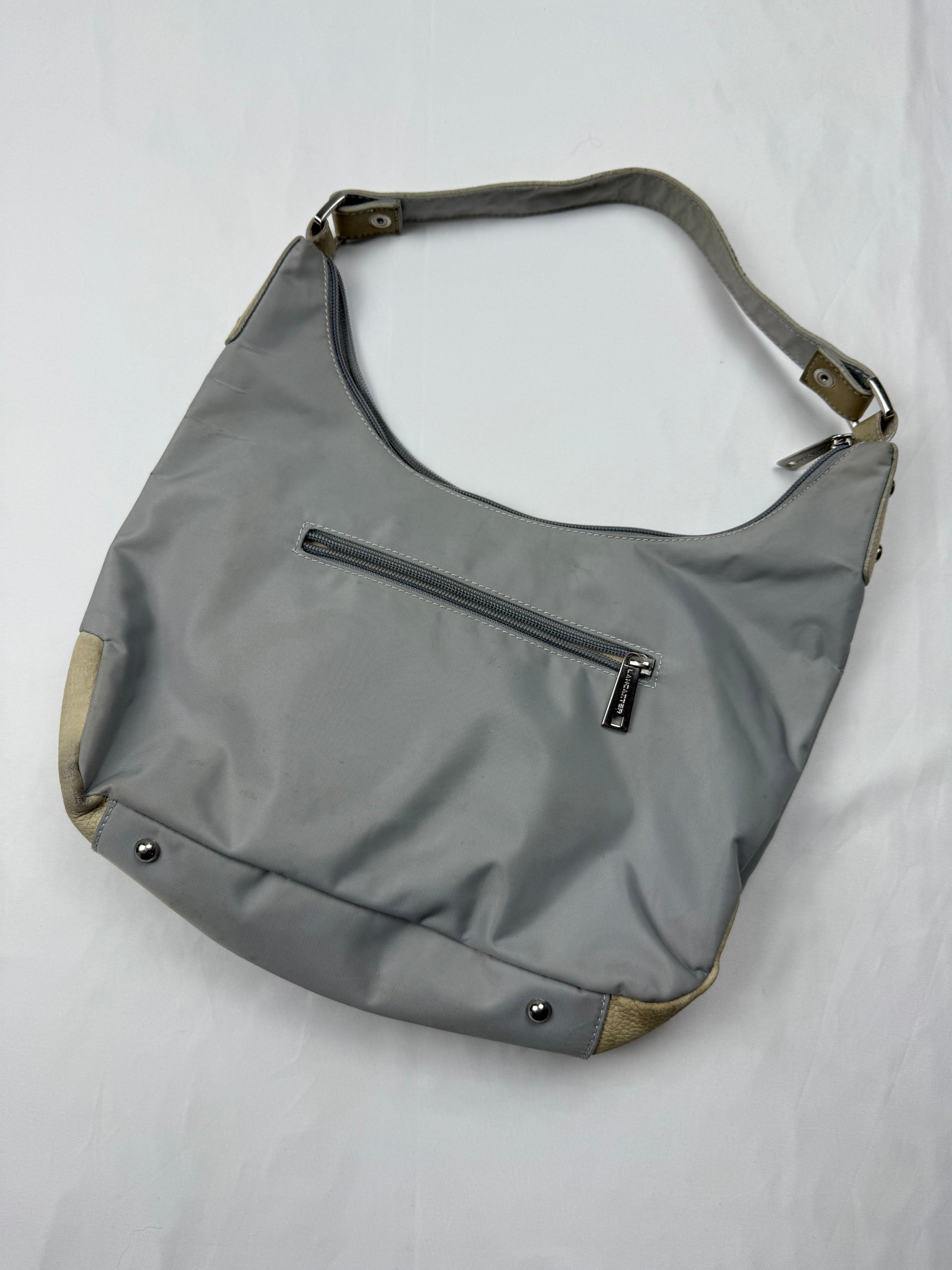 Baby blue pockets medium shoulder bag (31x23cm)