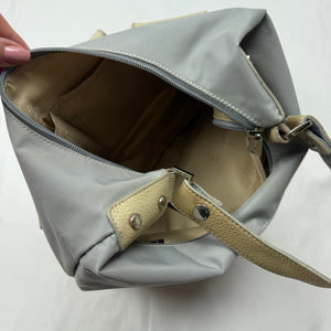 Baby blue pockets medium shoulder bag (31x23cm)