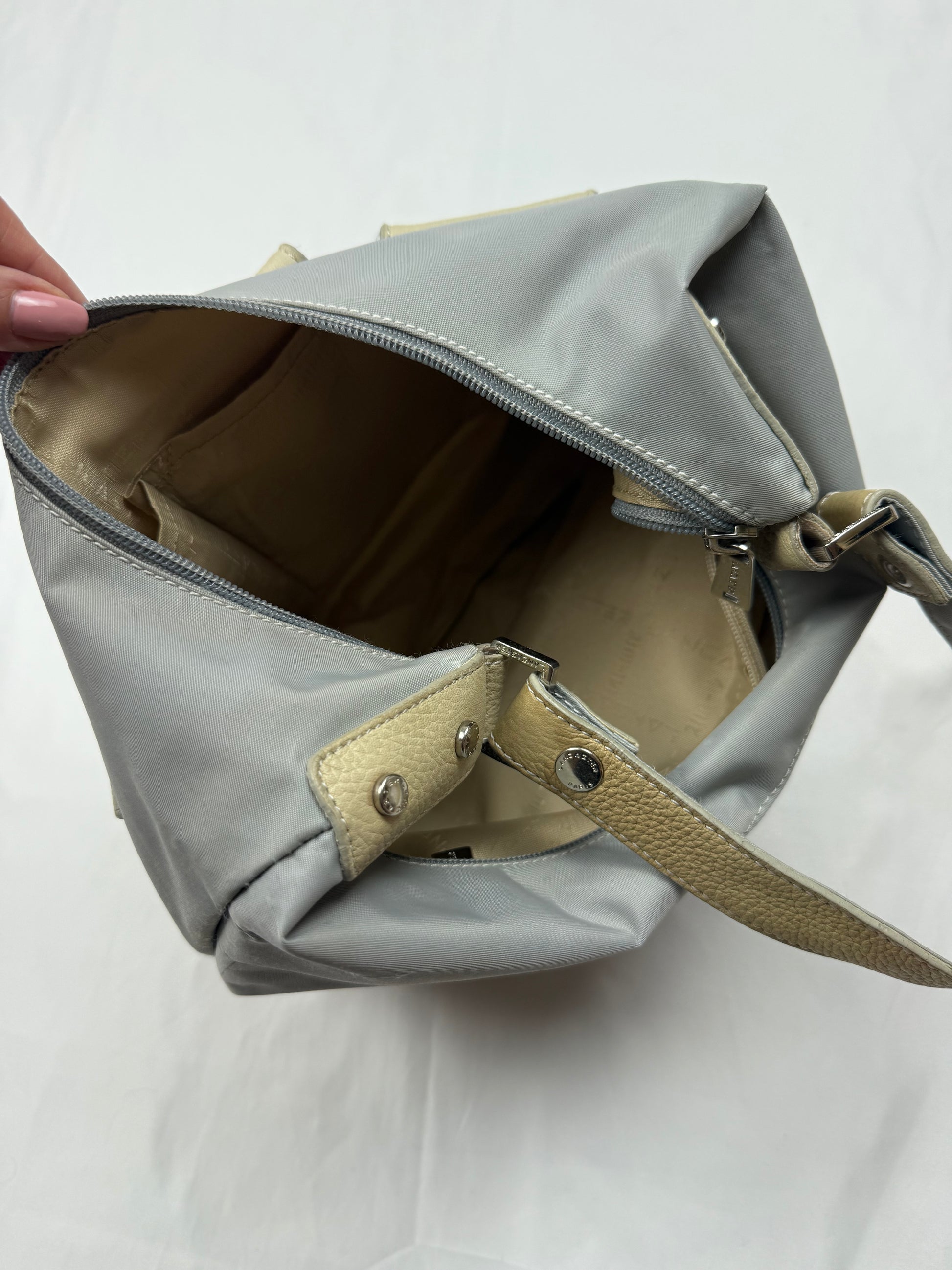 Baby blue pockets medium shoulder bag (31x23cm)