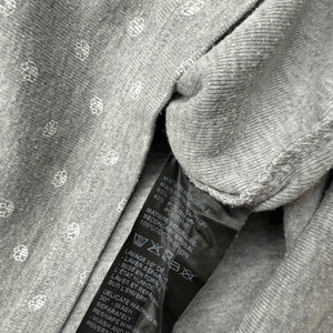 Grey 100% cotton polo long sleeves top (M)