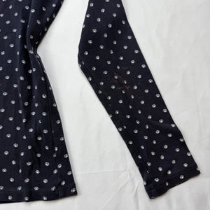 Navy 100% cotton polo long sleeves top (M)