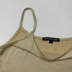 Beige lycra tight fit cami top (S/M)