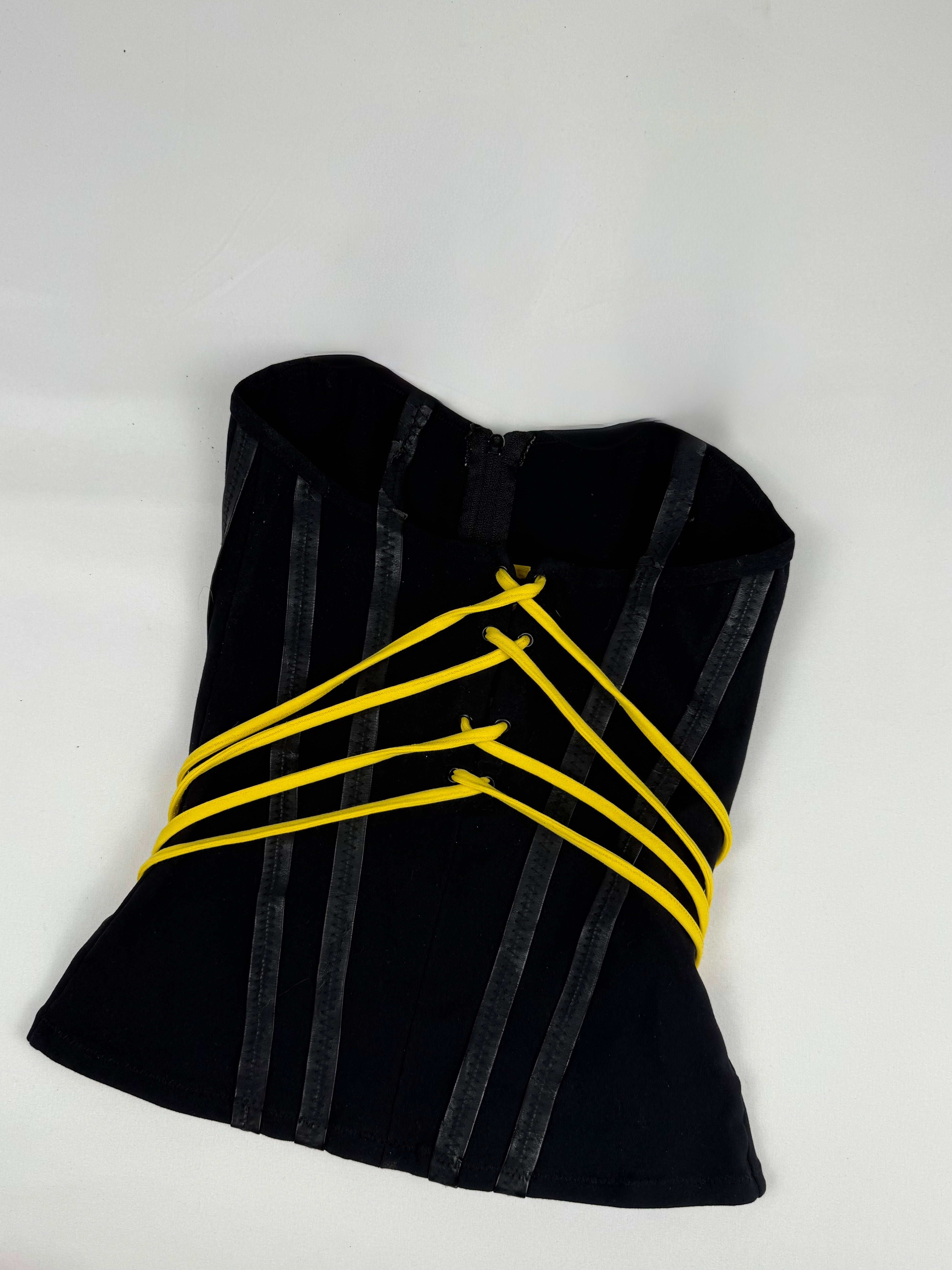 Black stretchy flare pants + corset top set (XS)