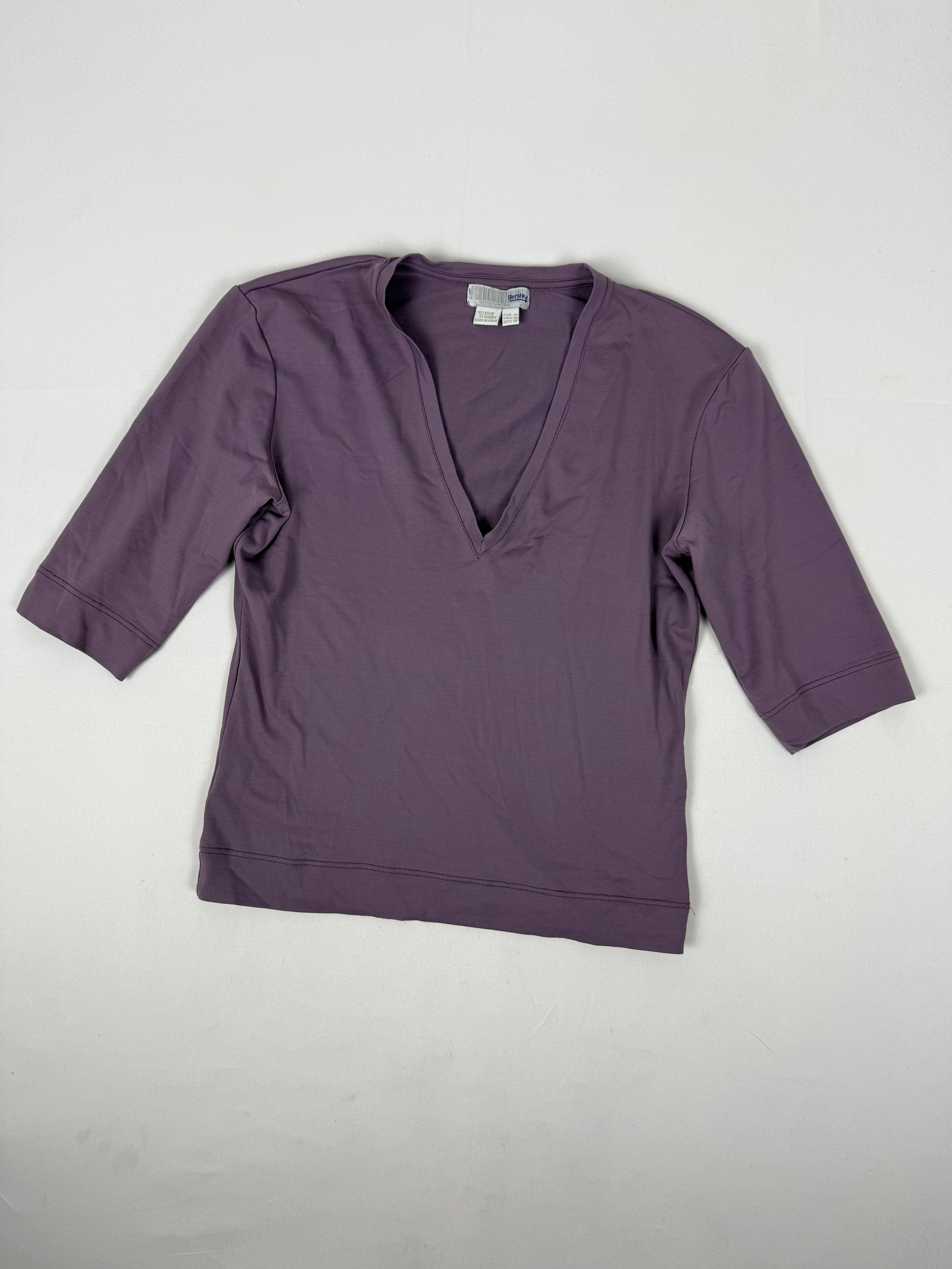 Lilac lycra 3/4 long sleeves top (S/M)