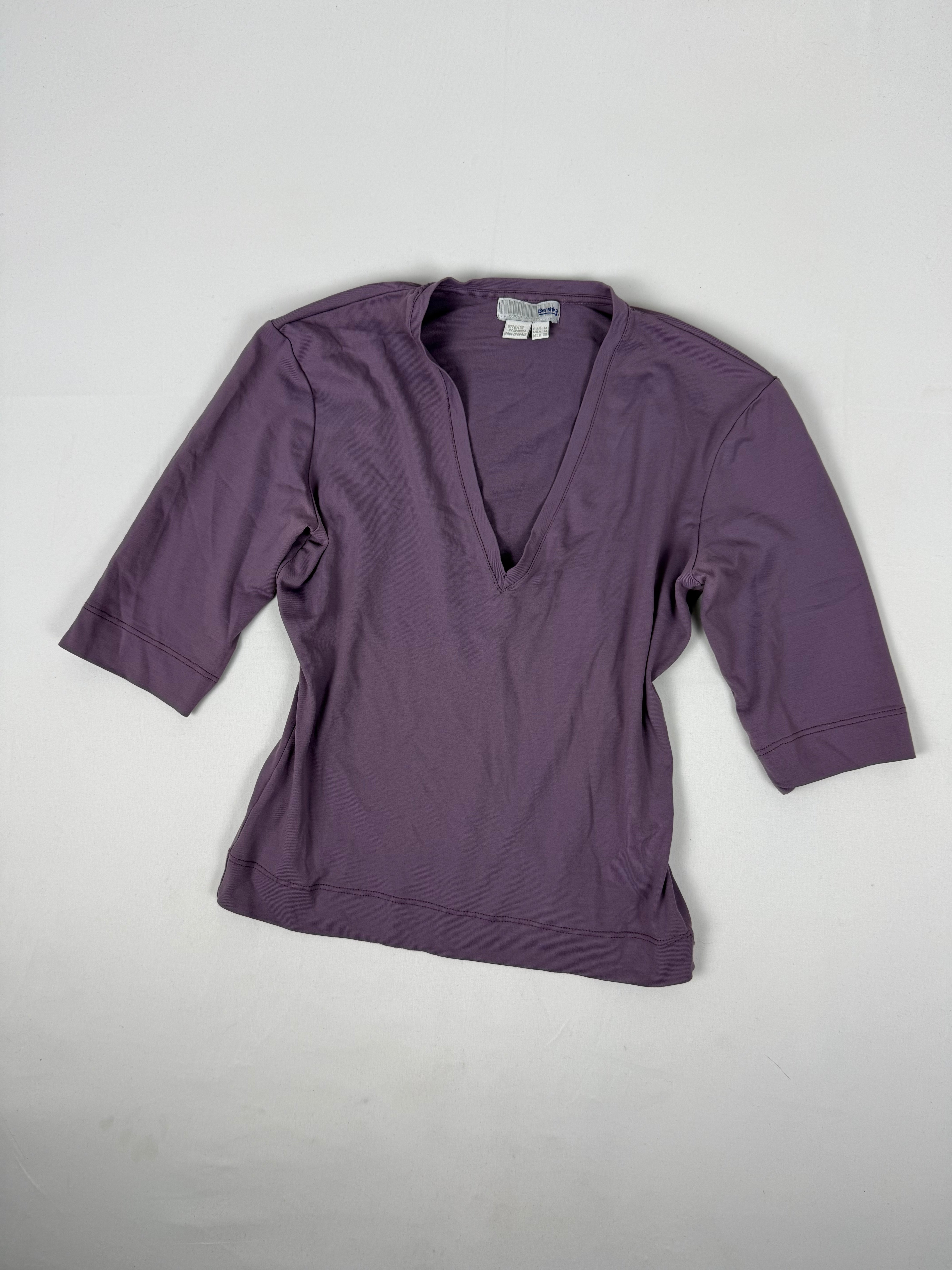Lilac lycra 3/4 long sleeves top (S/M)