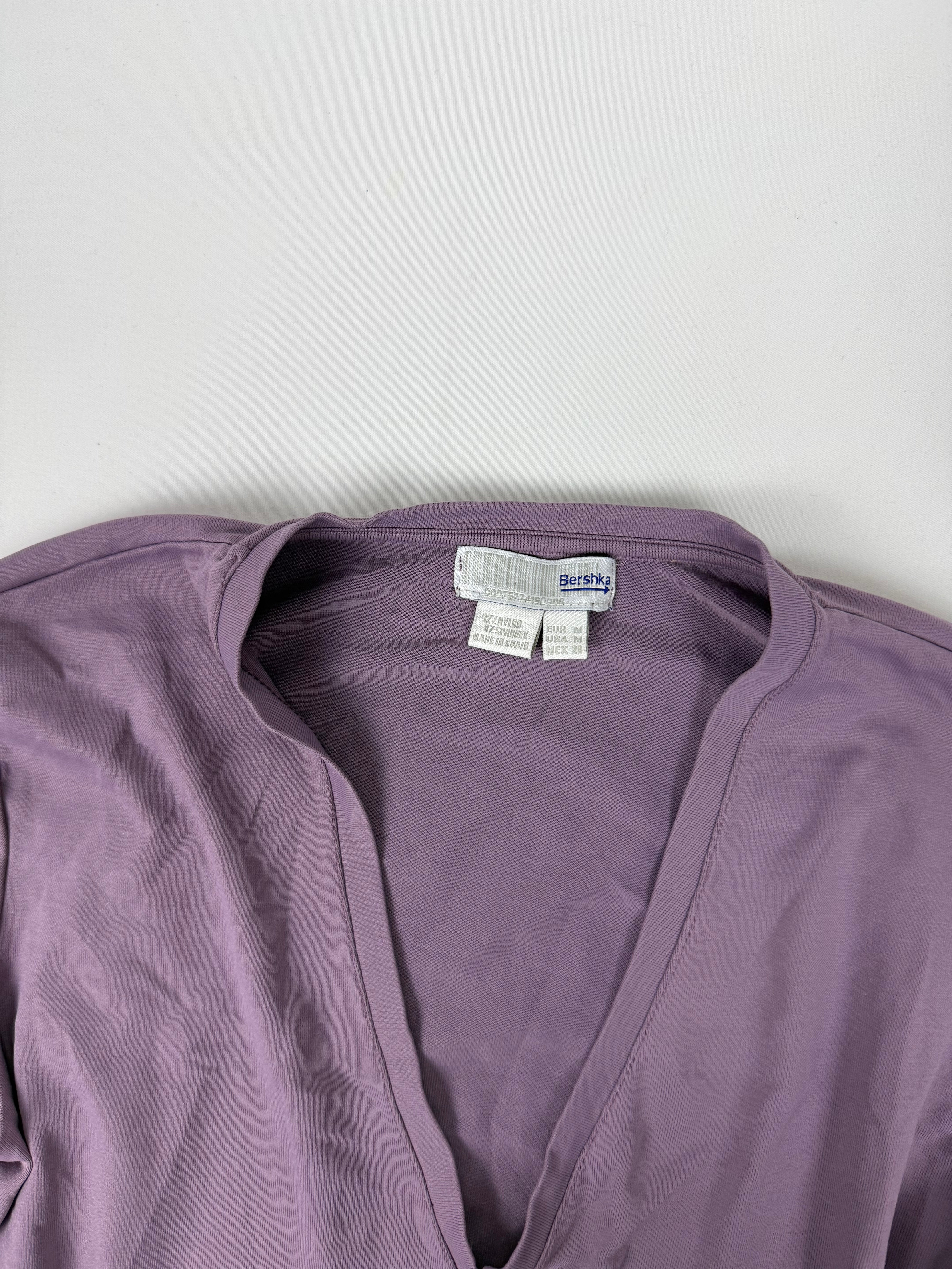 Lilac lycra 3/4 long sleeves top (S/M)