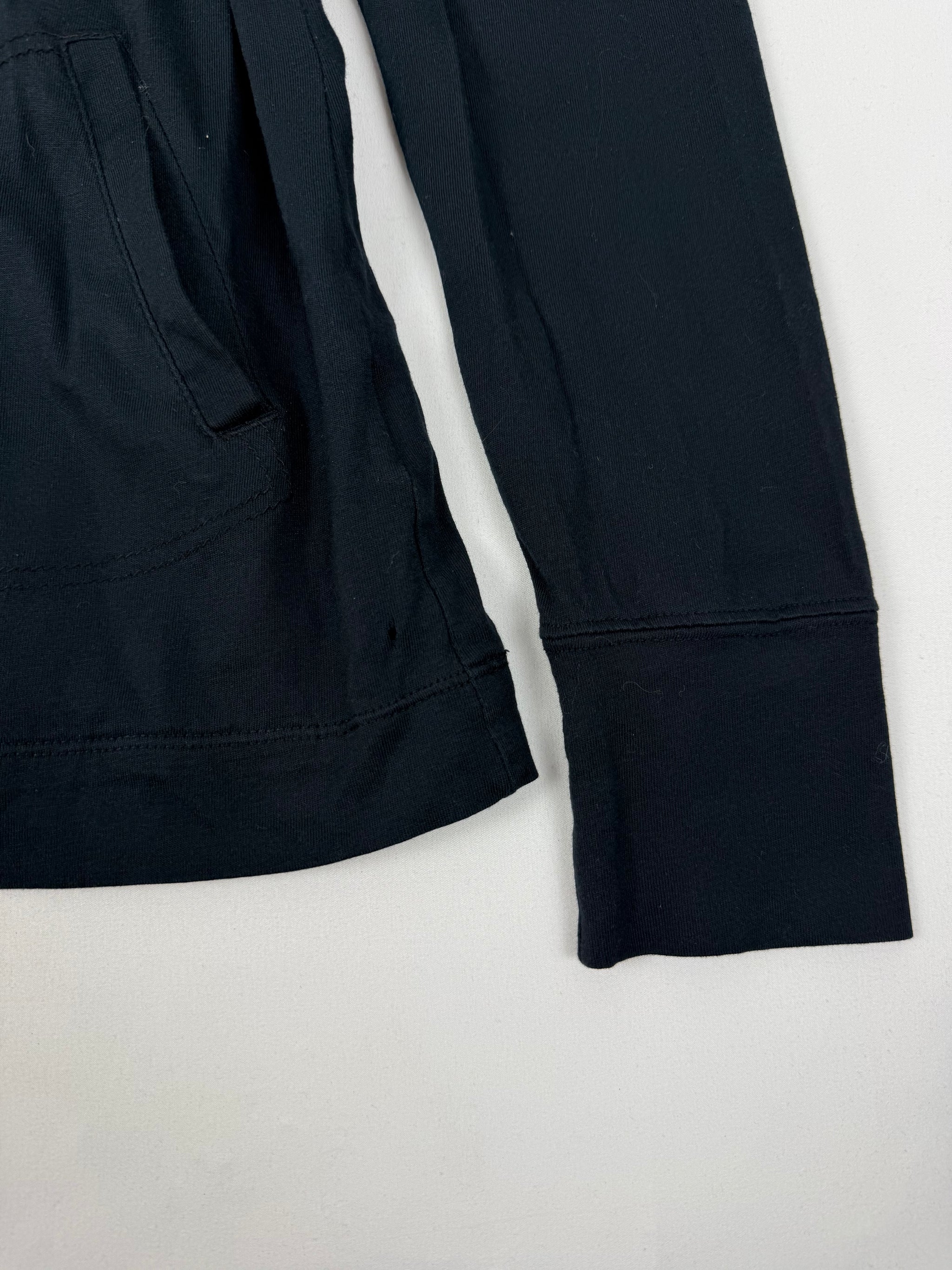 Black logo cotton hoodie (XS/S)