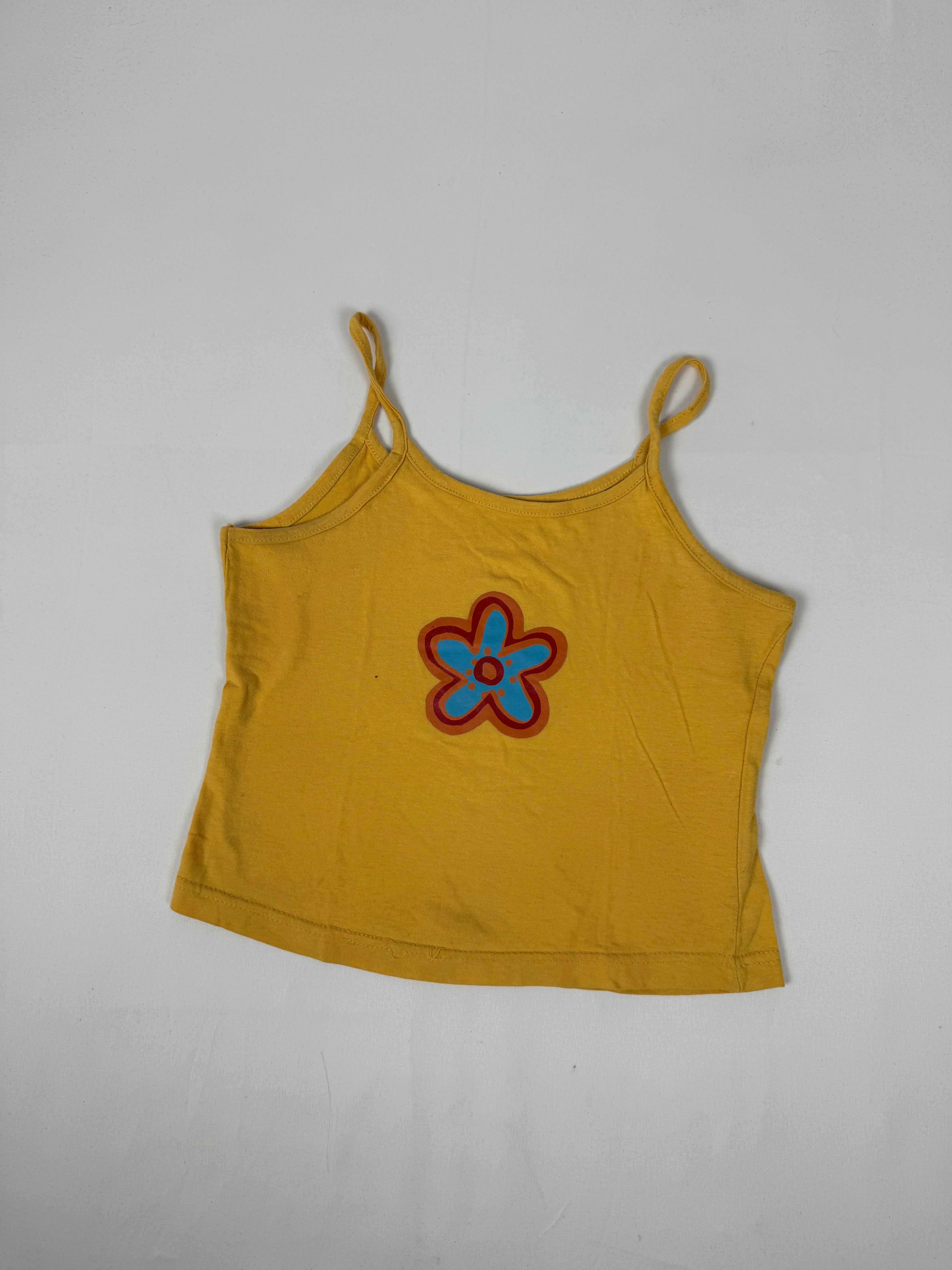 Yellow 100% cotton top (S)