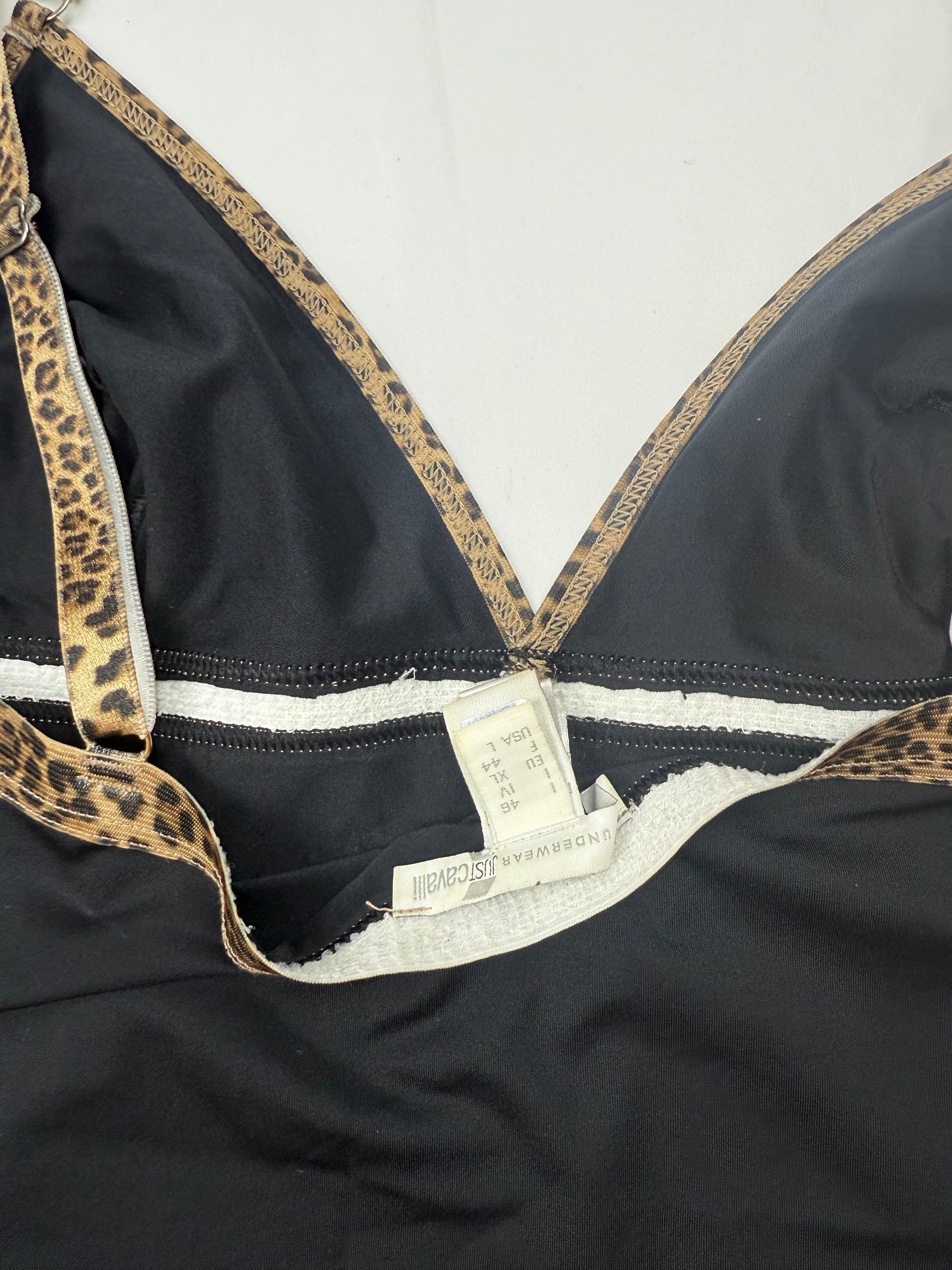 Black rhinestones logo panther cami top (L)