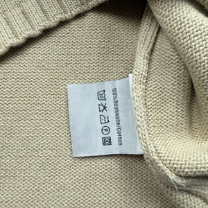 Beige zip up 100% cotton cardigan jumper (S/M)