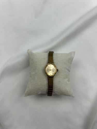 Vintage gold inox bracelet watch jewelry