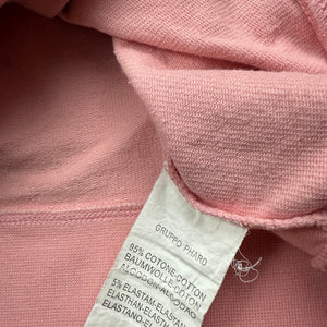 Pink cotton zip up tight fit sweatshirt (L)