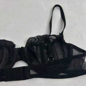Black mesh lace see trough vintage bra
