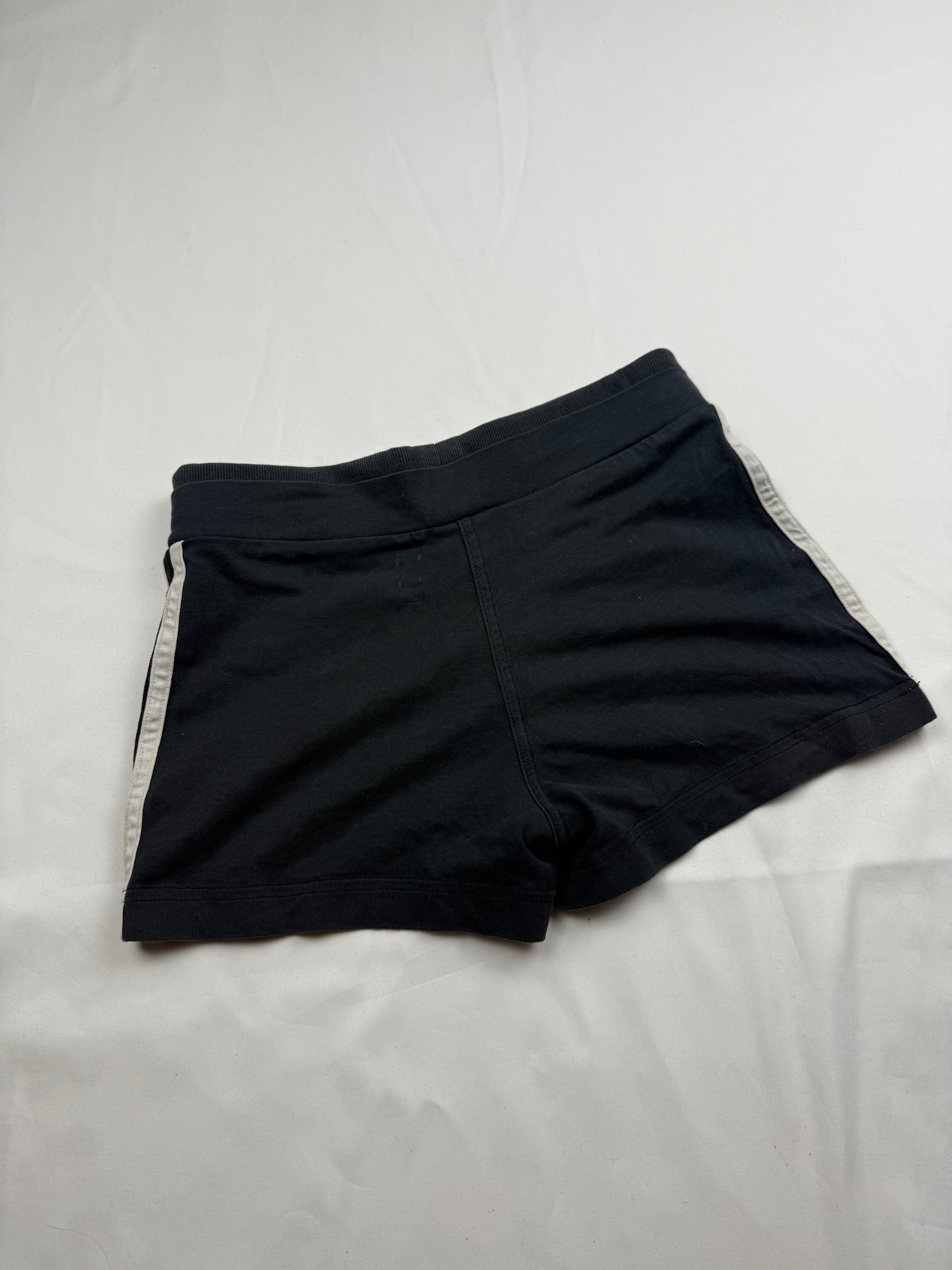 Black activewear low rise mini short (XS)