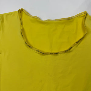 Yellow lycra tight fit tee (S/M)