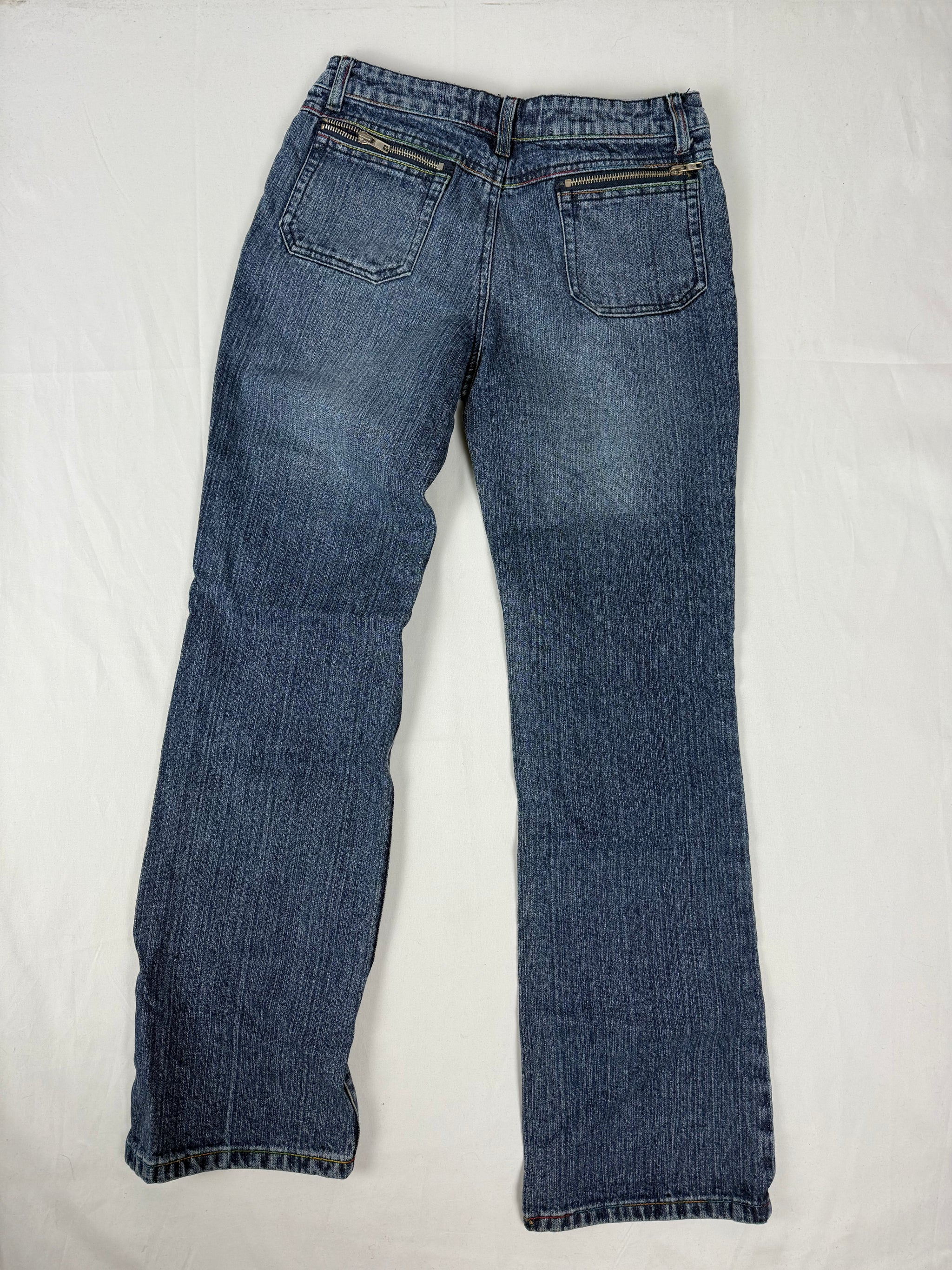 Blue denim flare bootcut pants (XS/S)