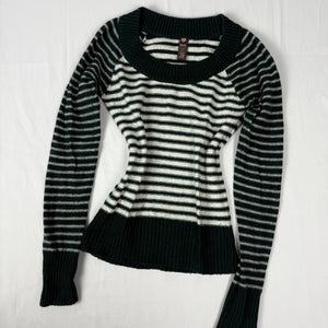 Dark green striped jumper (S/M)