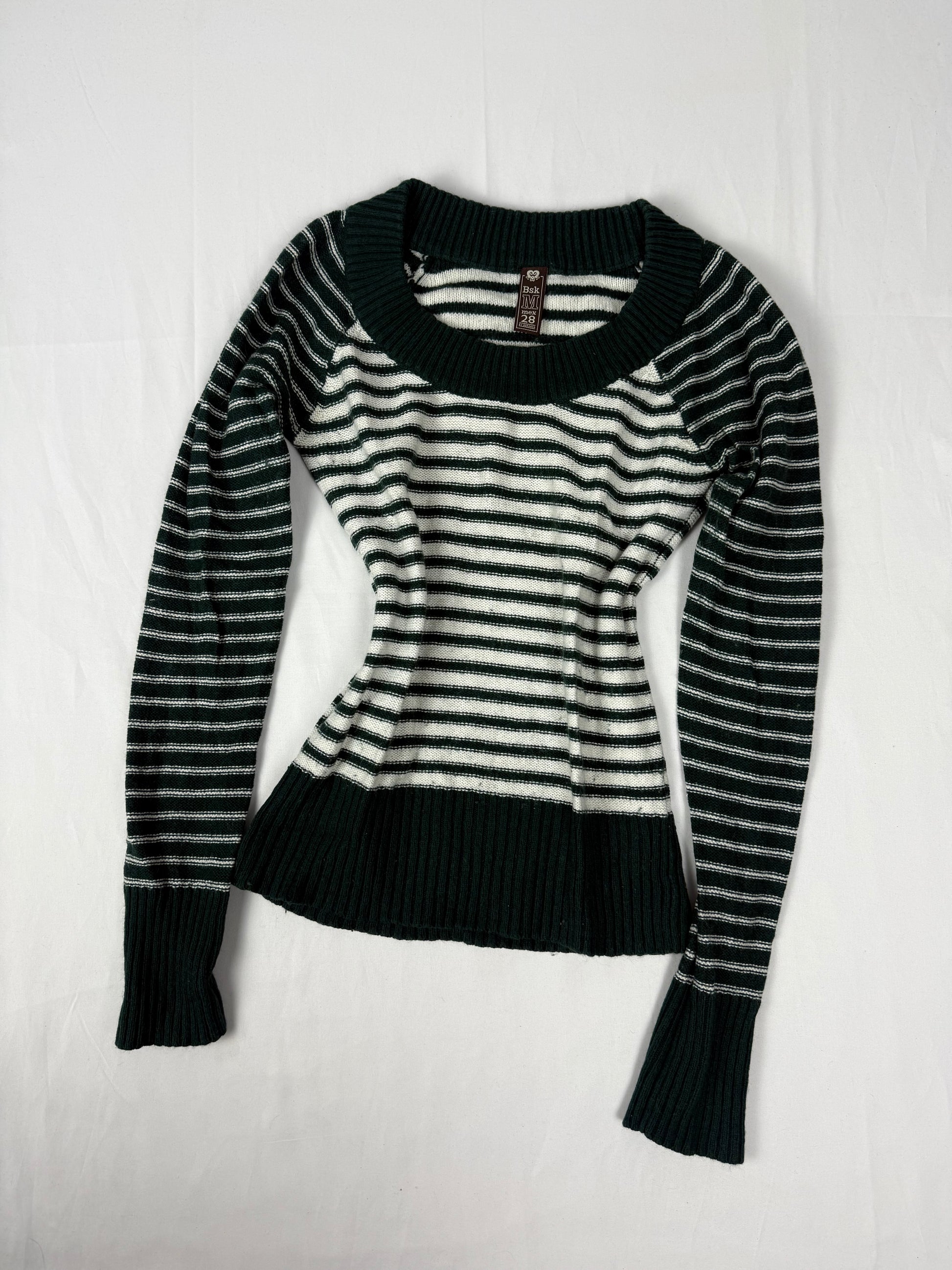 Dark green striped jumper (S/M)
