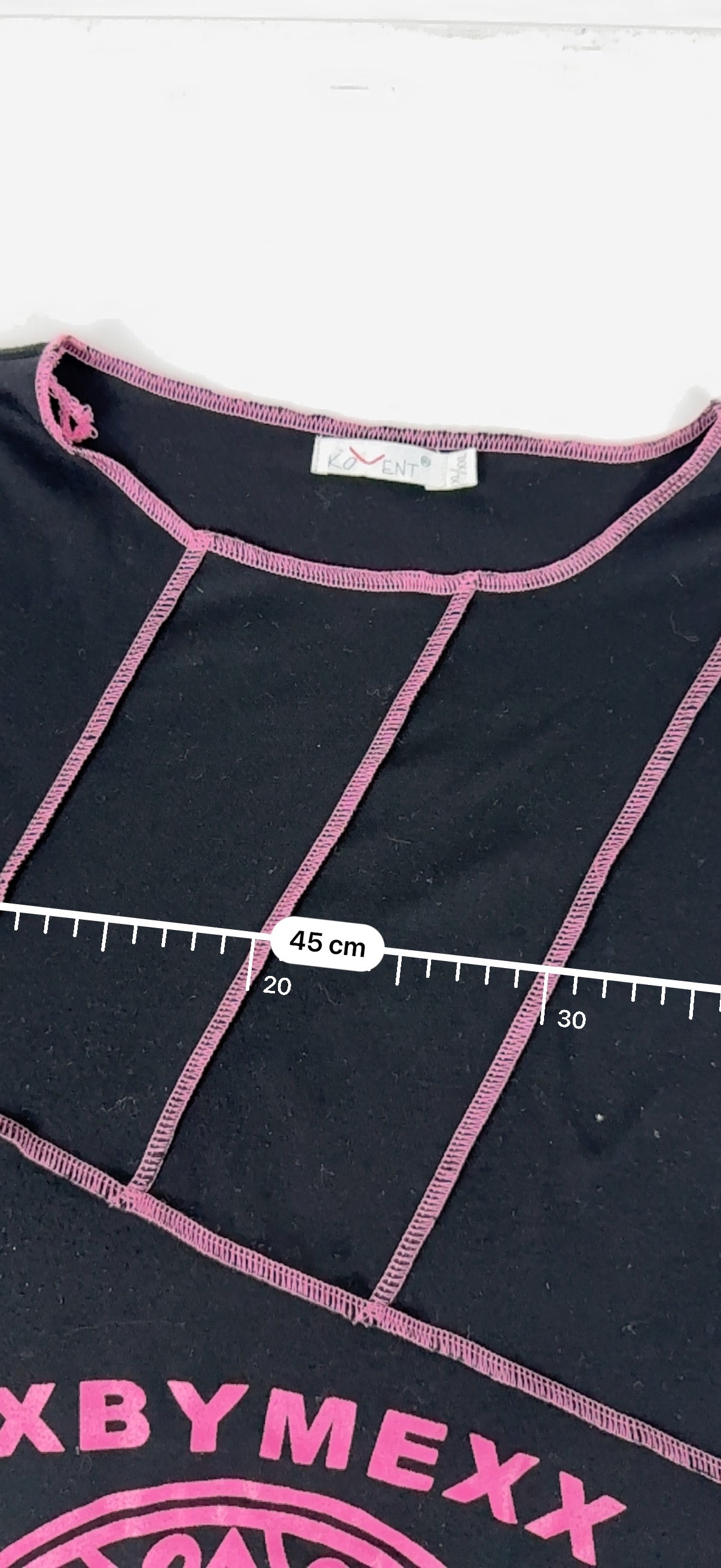 Black & pink cotton tee (XL)