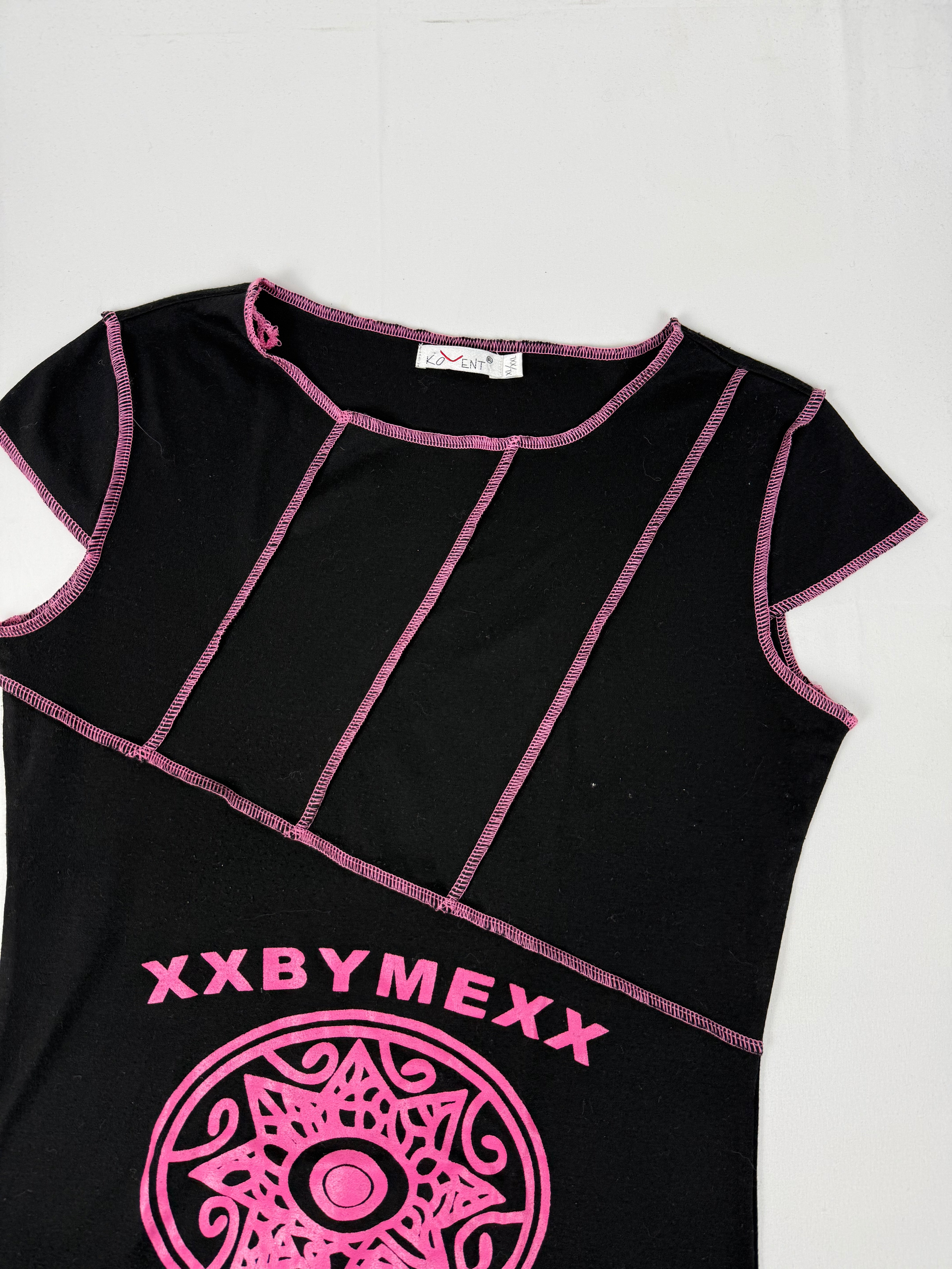 Black & pink cotton tee (XL)