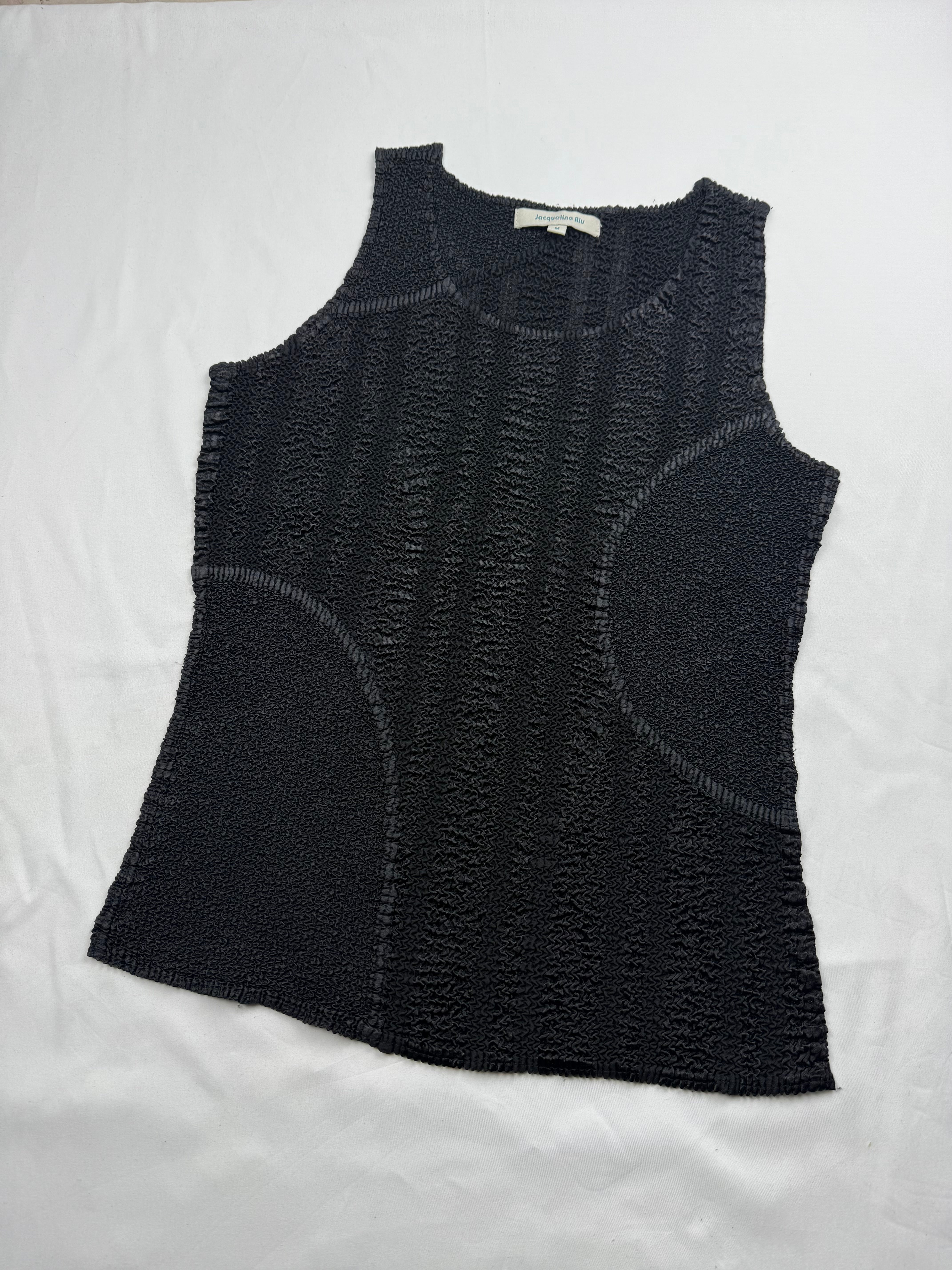 Black stretchy knitted tank top (M)