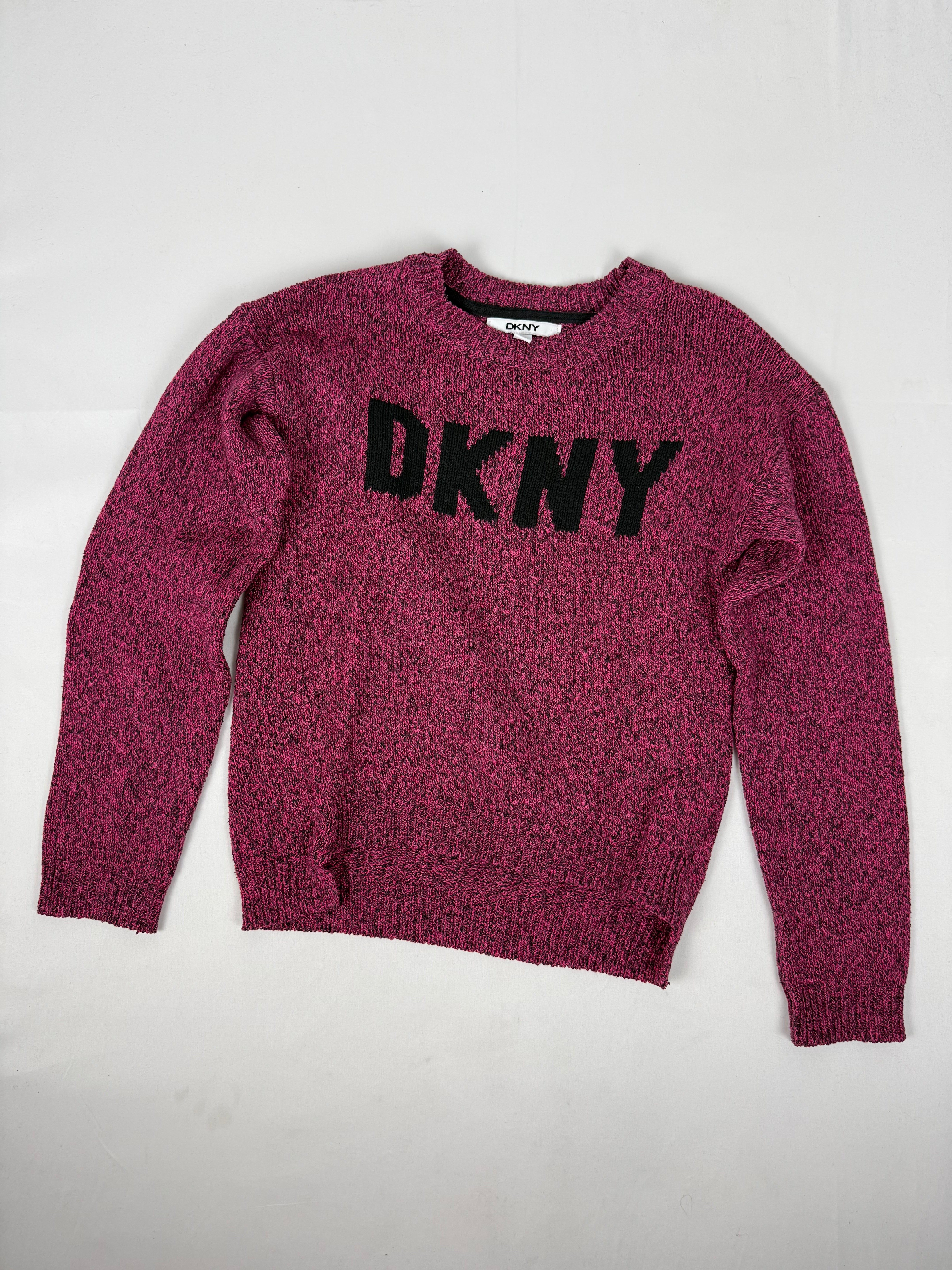 Purple spell out logo jumper (L)