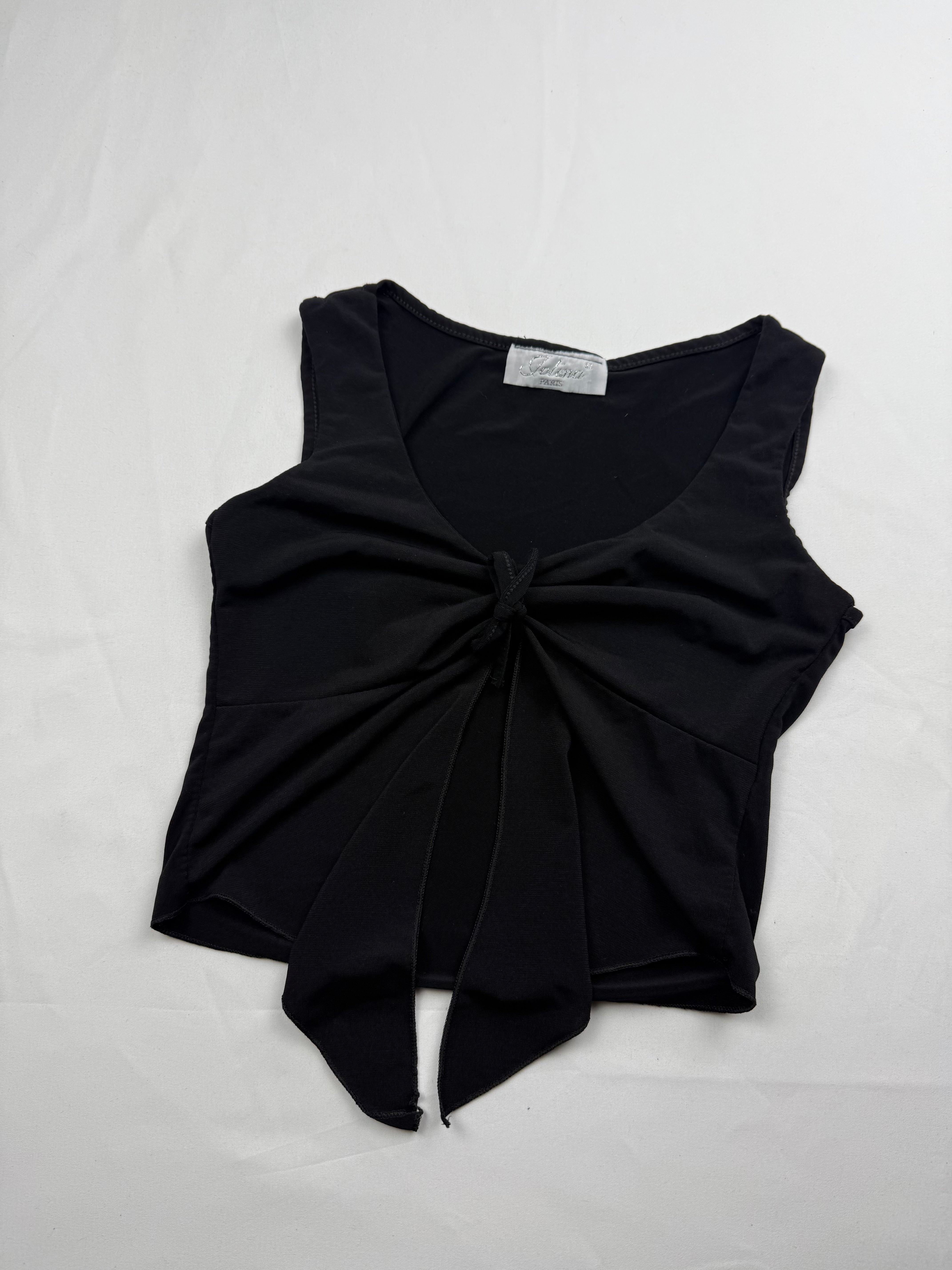Black open front top (XS)