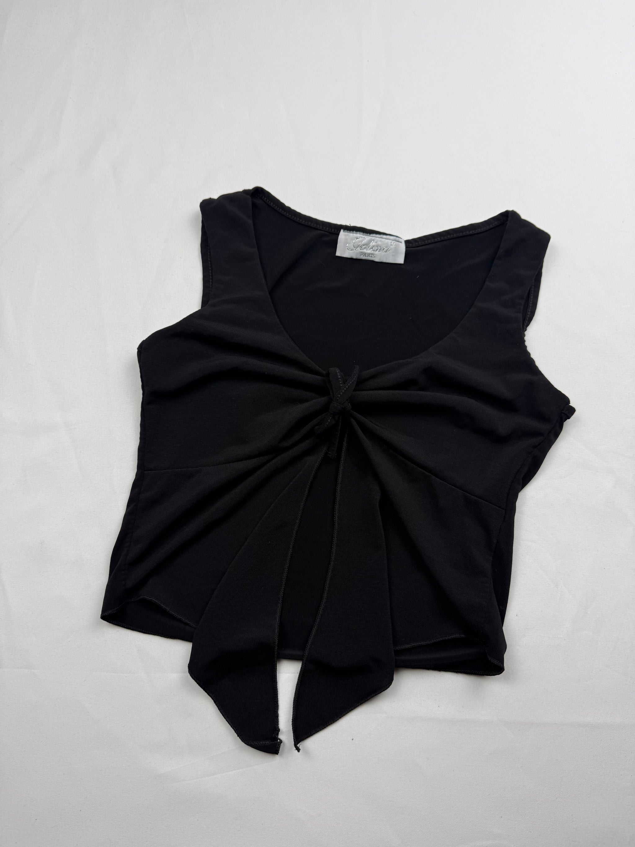 Black open front top (XS)