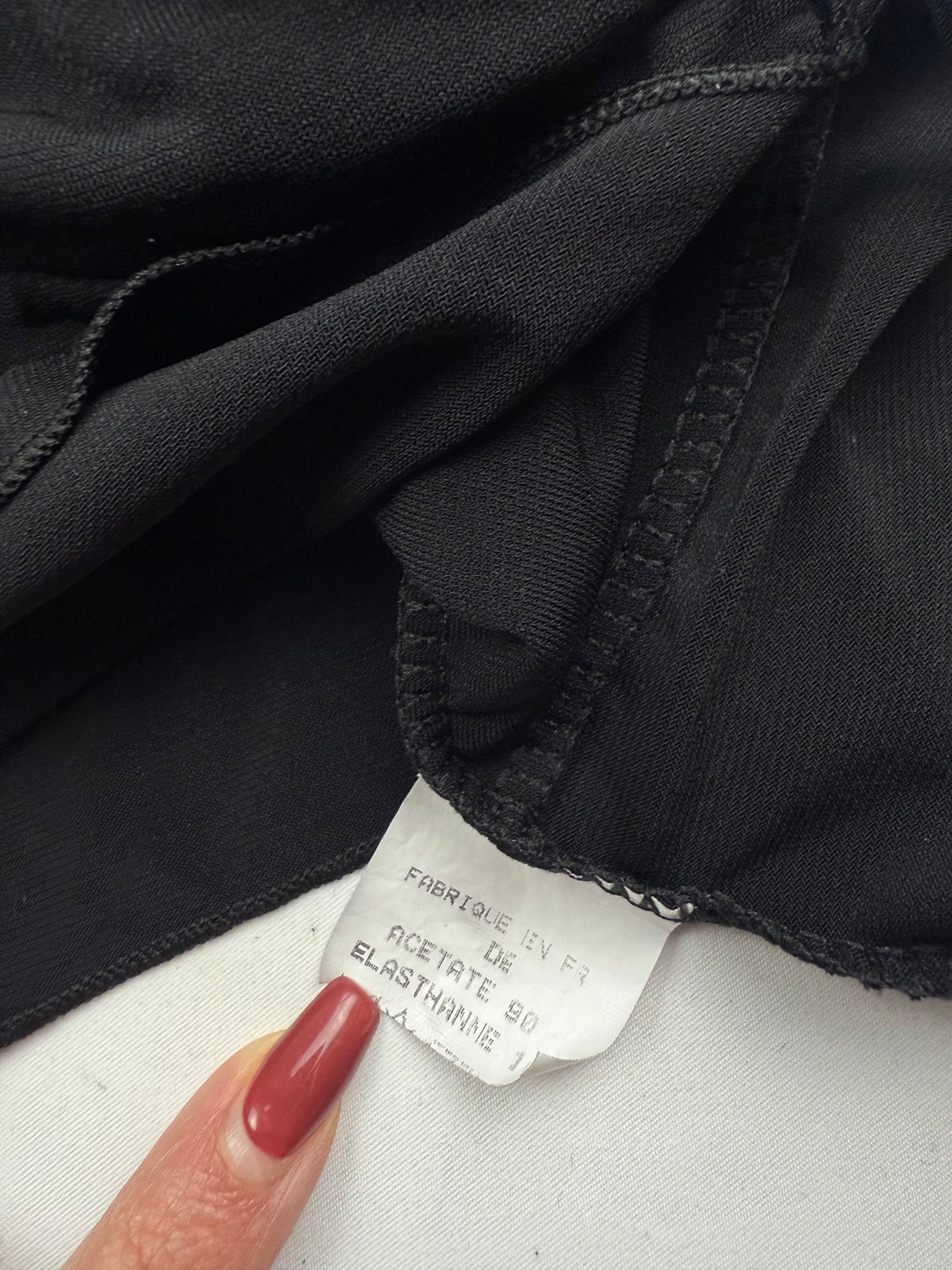 Black open front top (XS)