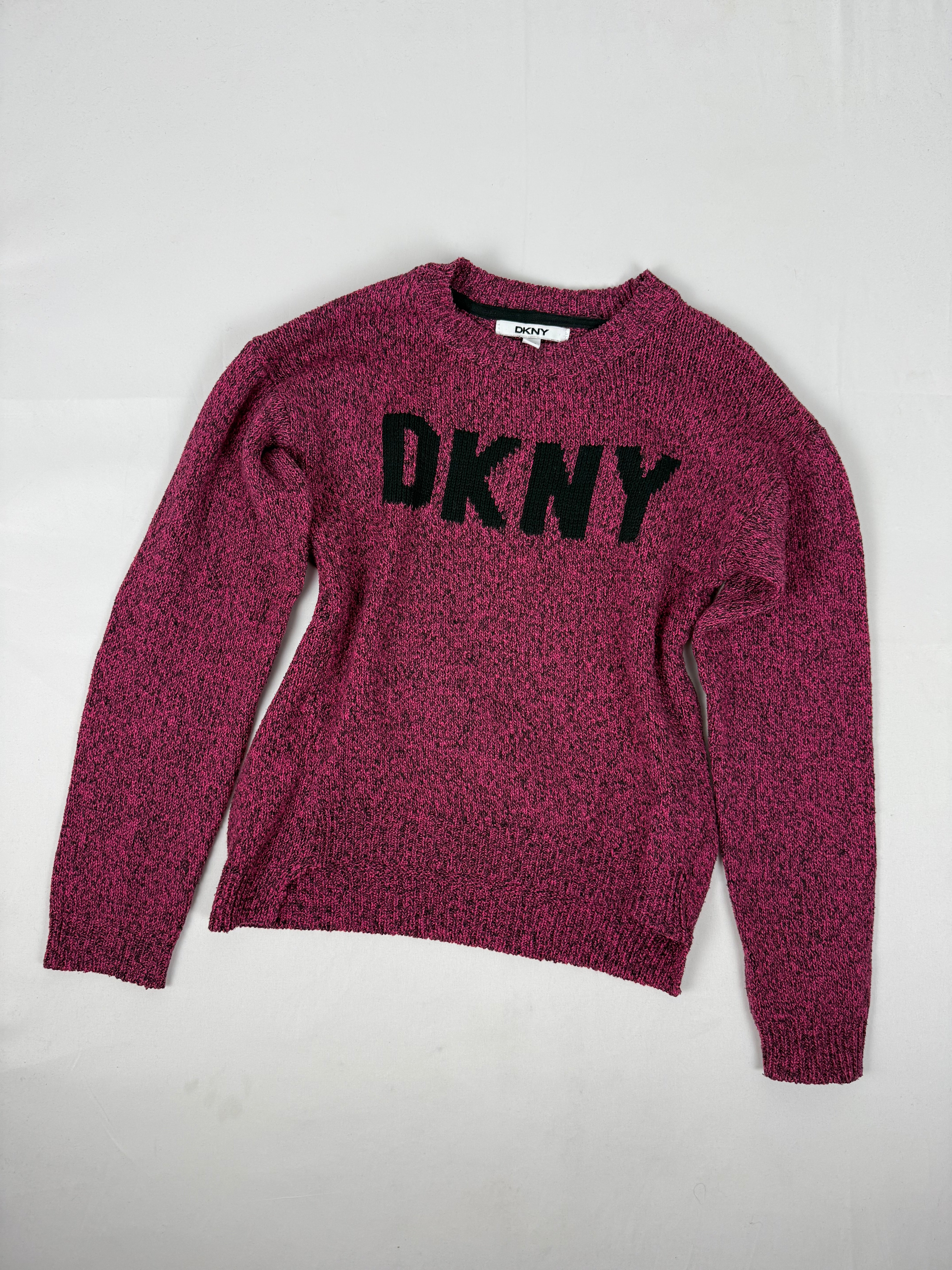 Purple spell out logo jumper (L)