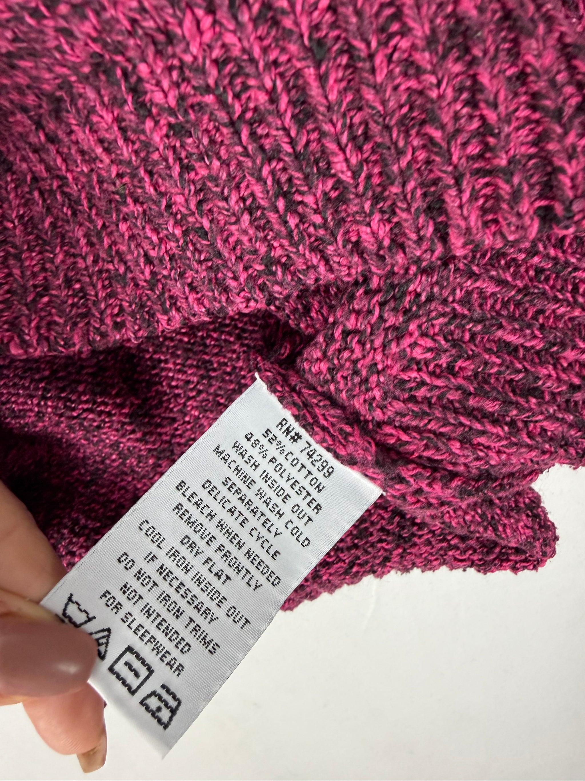 Purple spell out logo jumper (L)