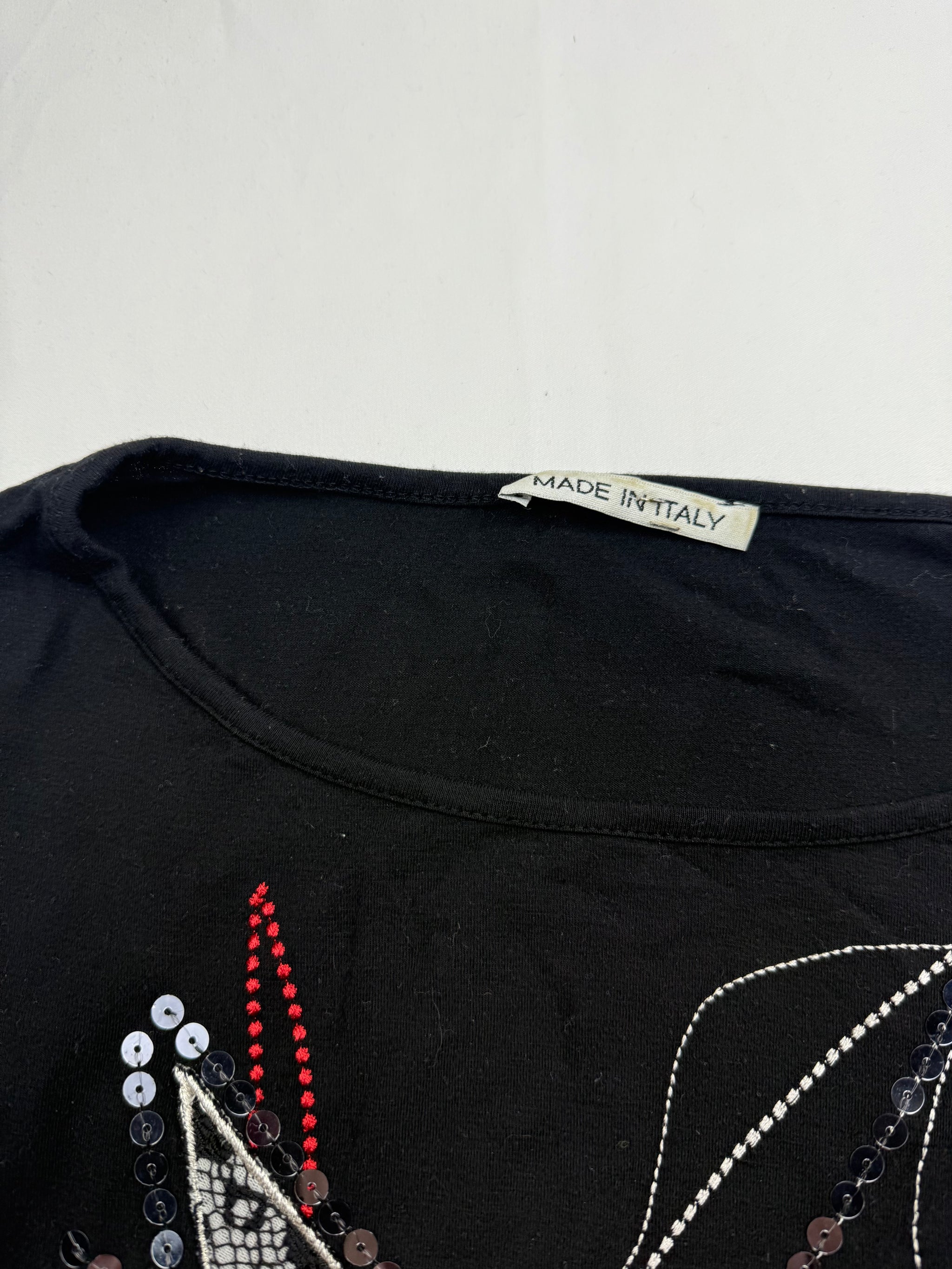 Black sequins  long sleeves top (S/M)