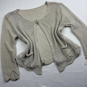 Beige knitted cardigan jumper (M/L)