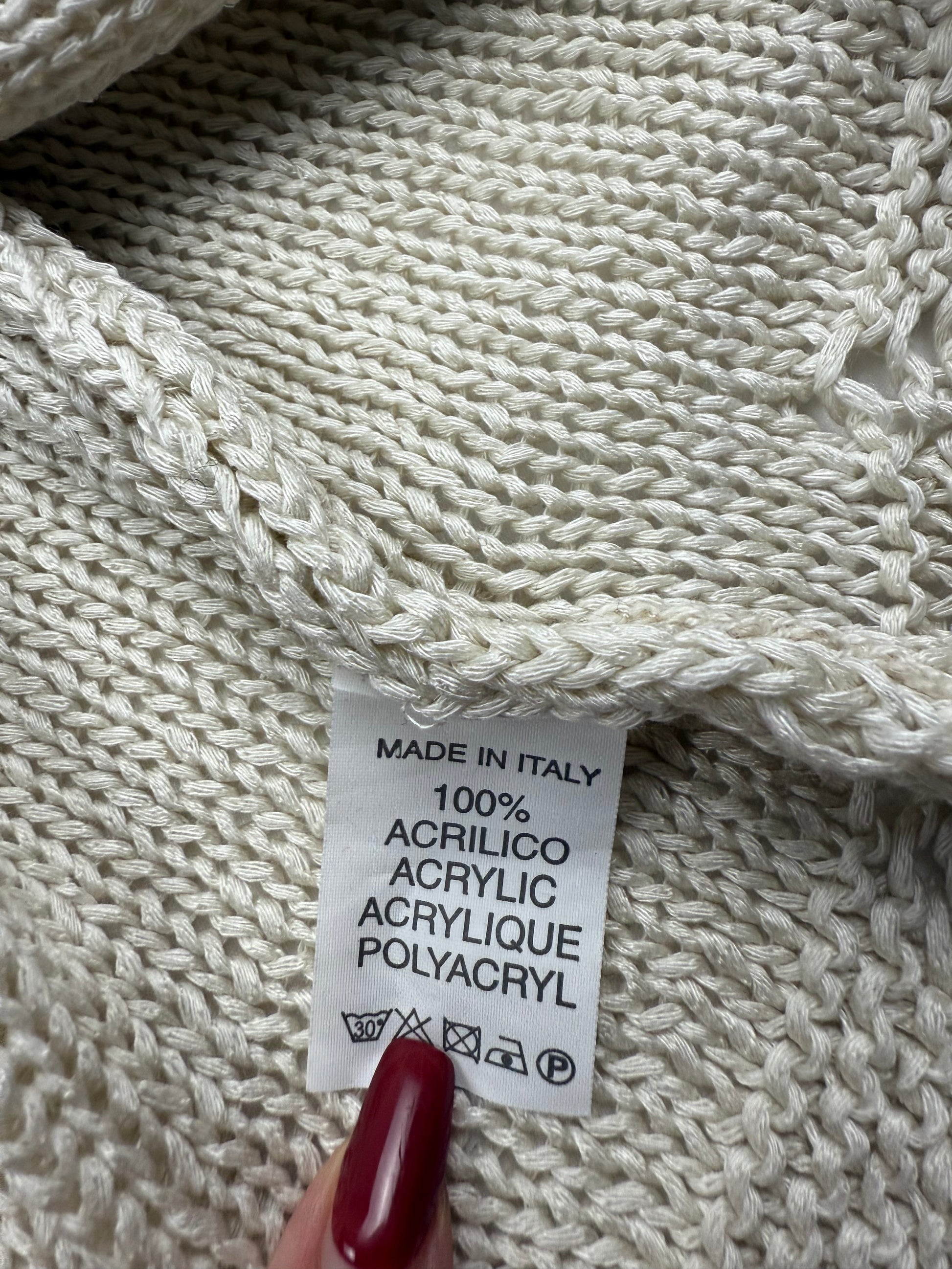 Beige knitted cardigan jumper (M/L)