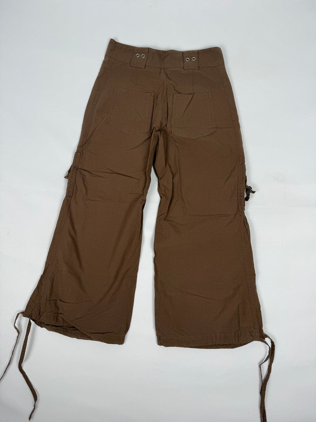 Pantalon droit taille basse en jean noir (XS)