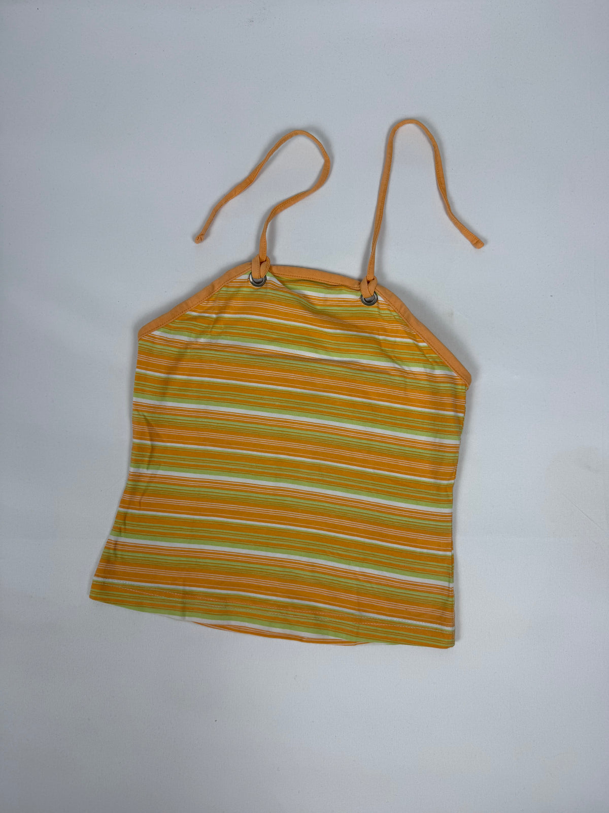 Orange striped halter top (XS)
