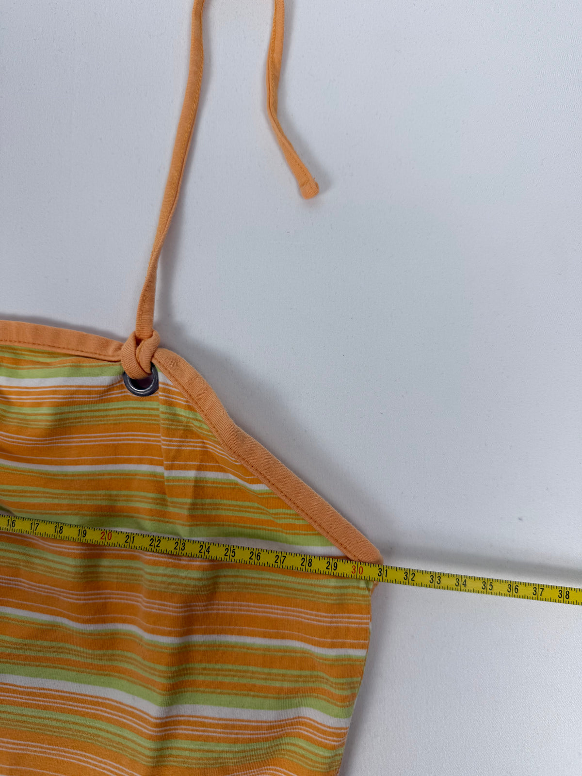 Orange striped halter top (XS)