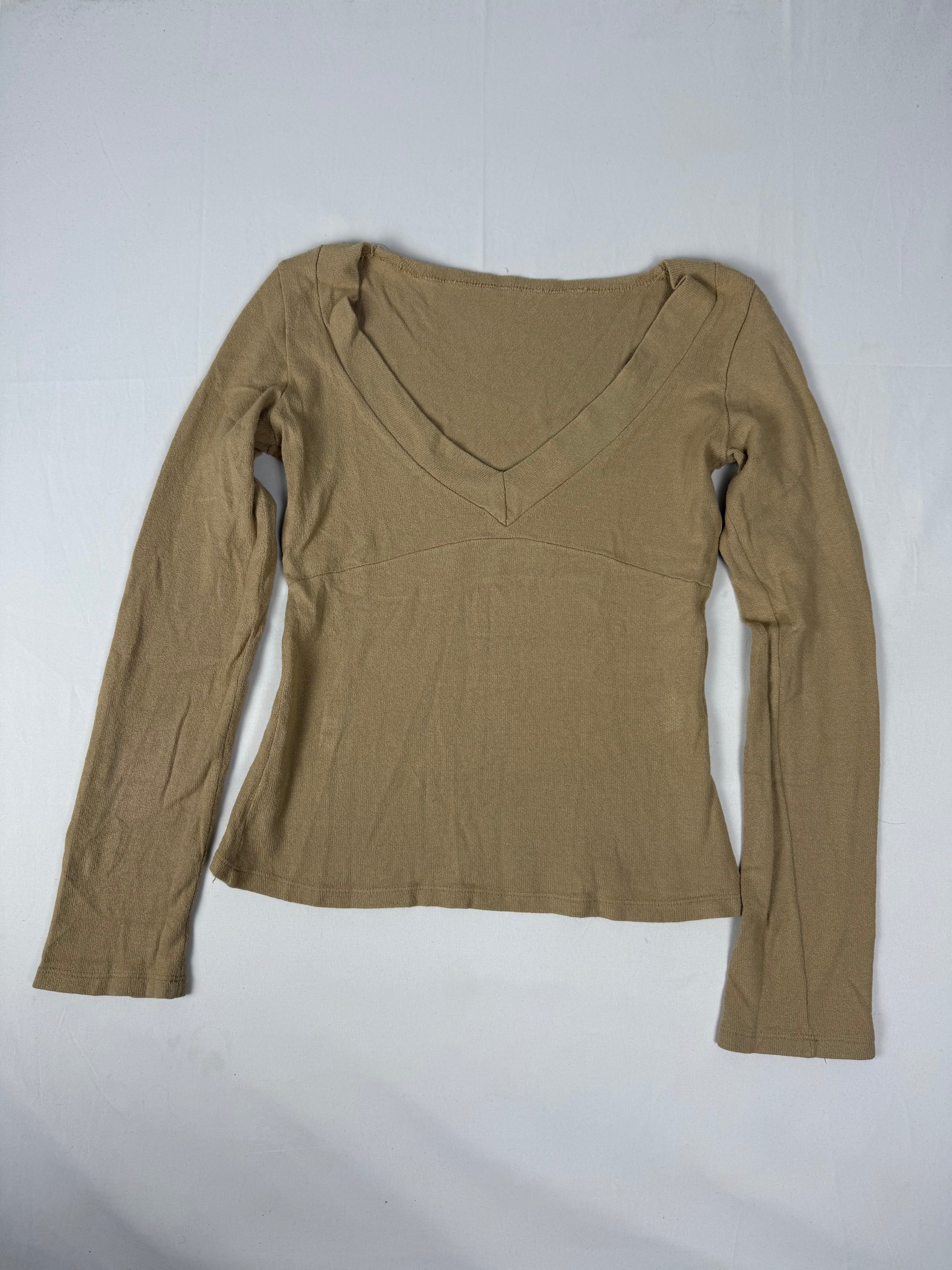 Beige V neck jumper (S/M)