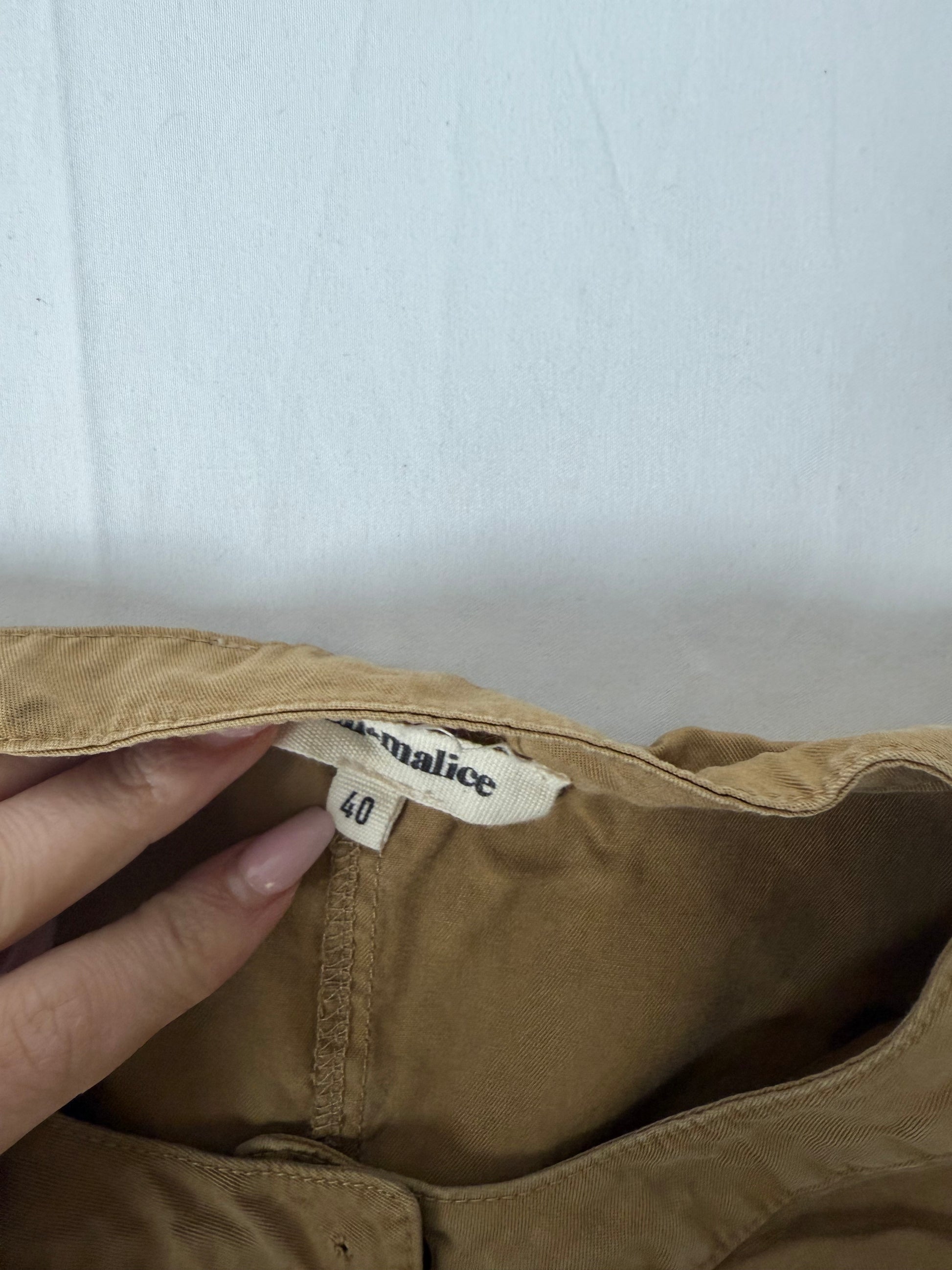 Beige 100% cotton biker jacket (L)